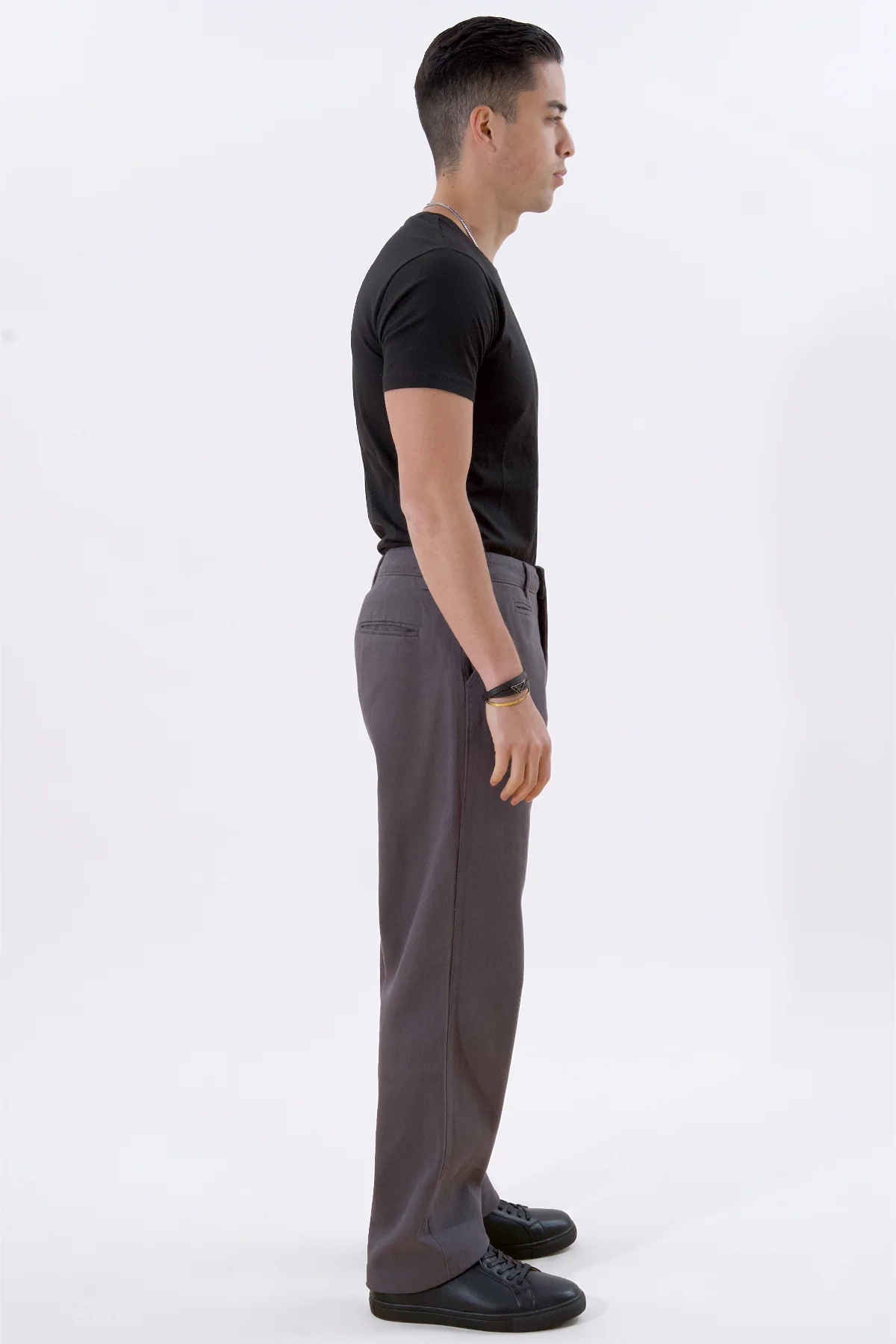 Gerade geschnittene Baumwoll-Chino – Grau - Image 6