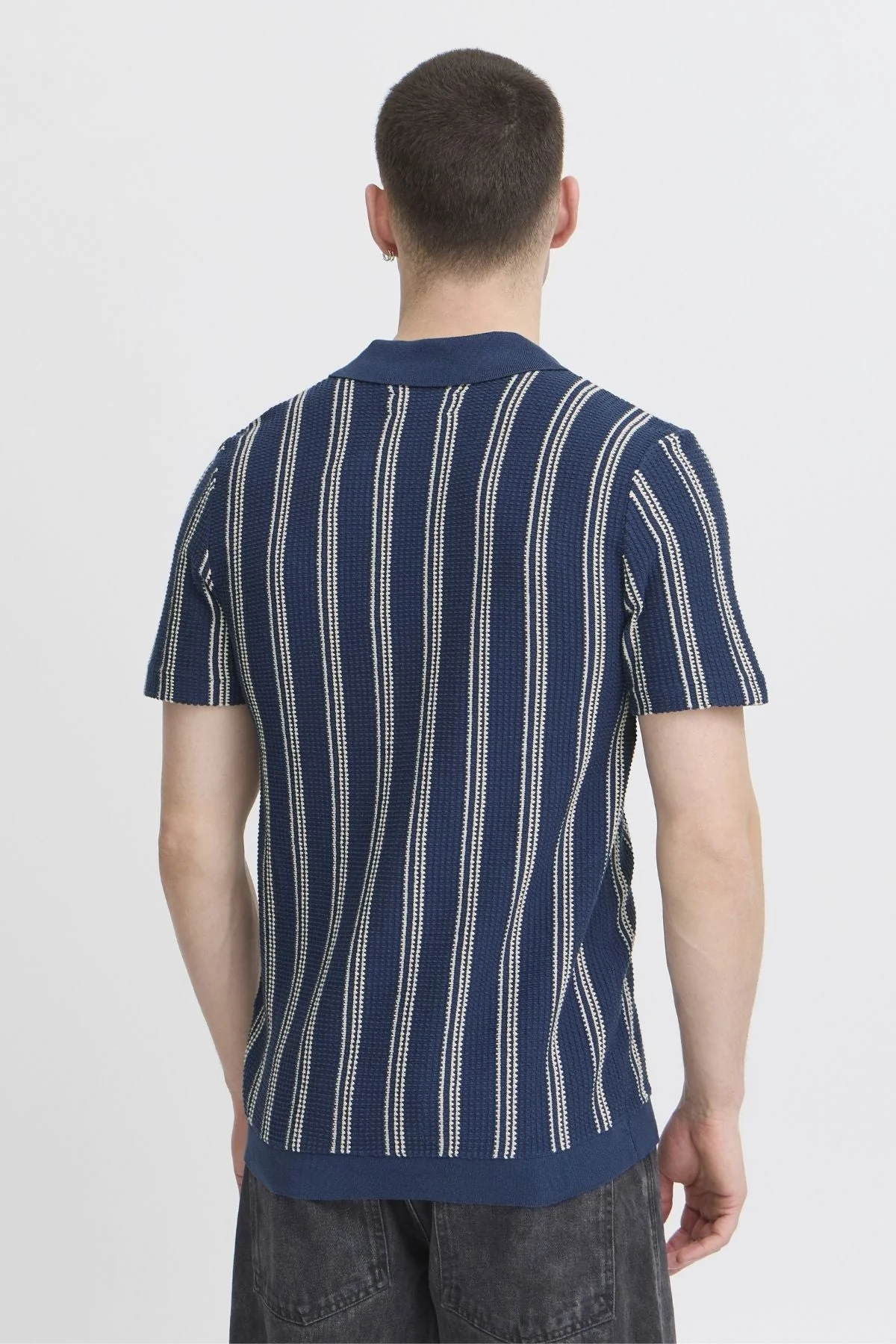 Streifenpullover - Blau - Image 6