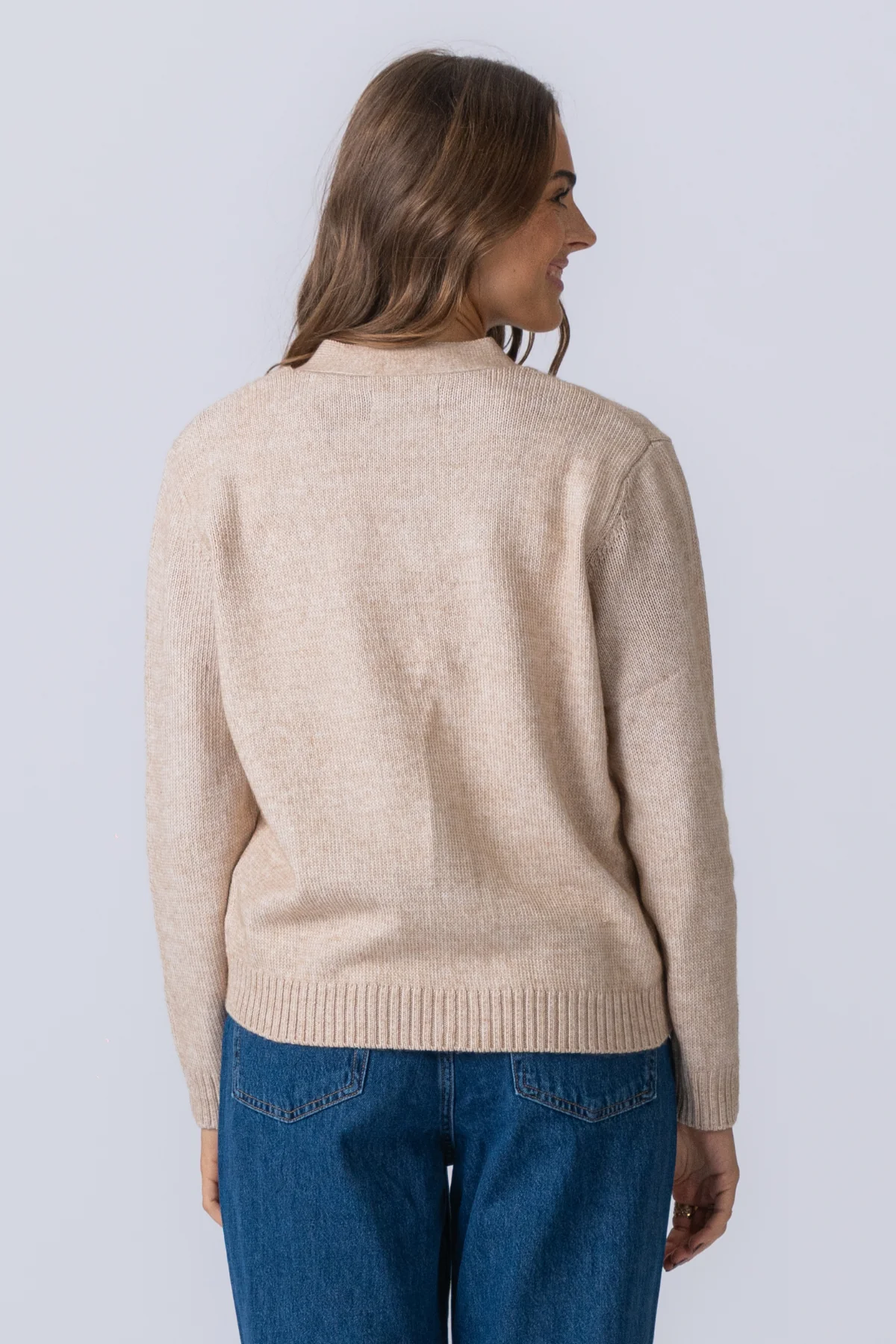 Strickjacke - Beige - Image 7