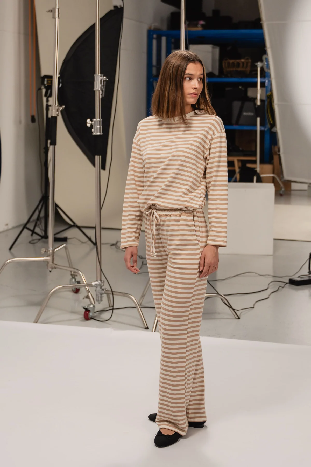 Gestrippt Pants - Beige - Image 2