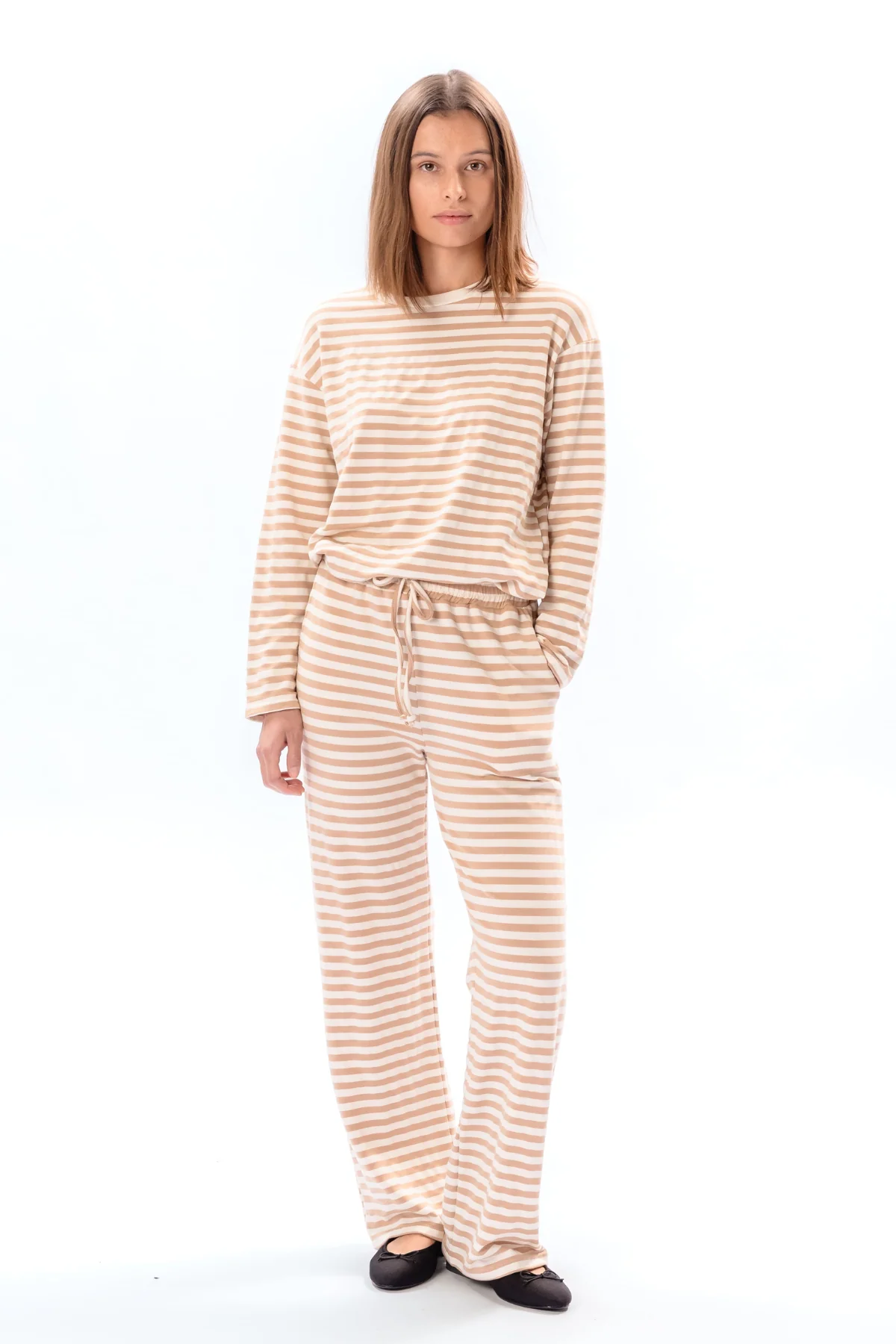 Gestrippt Pants - Beige - Image 3