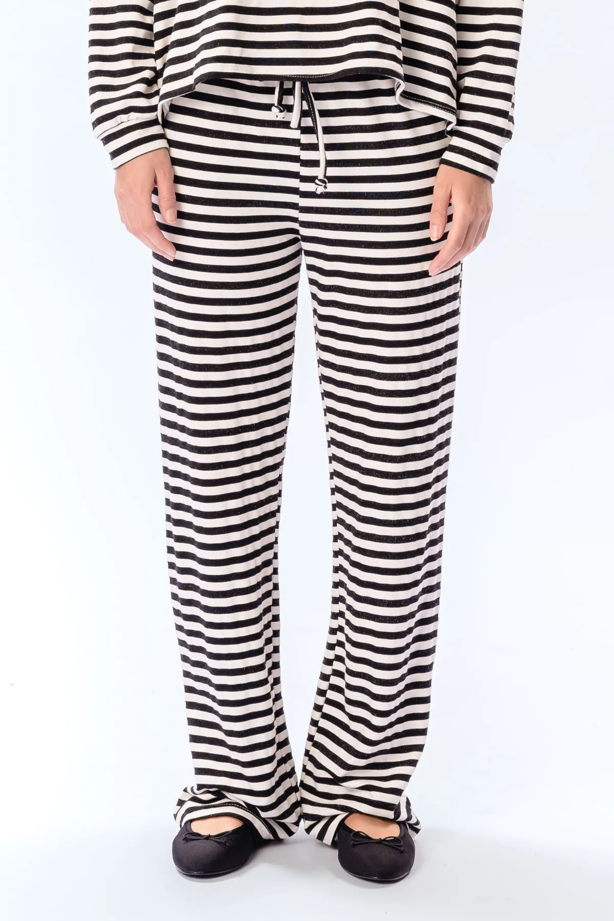 Gestrippt Pants - Schwarz