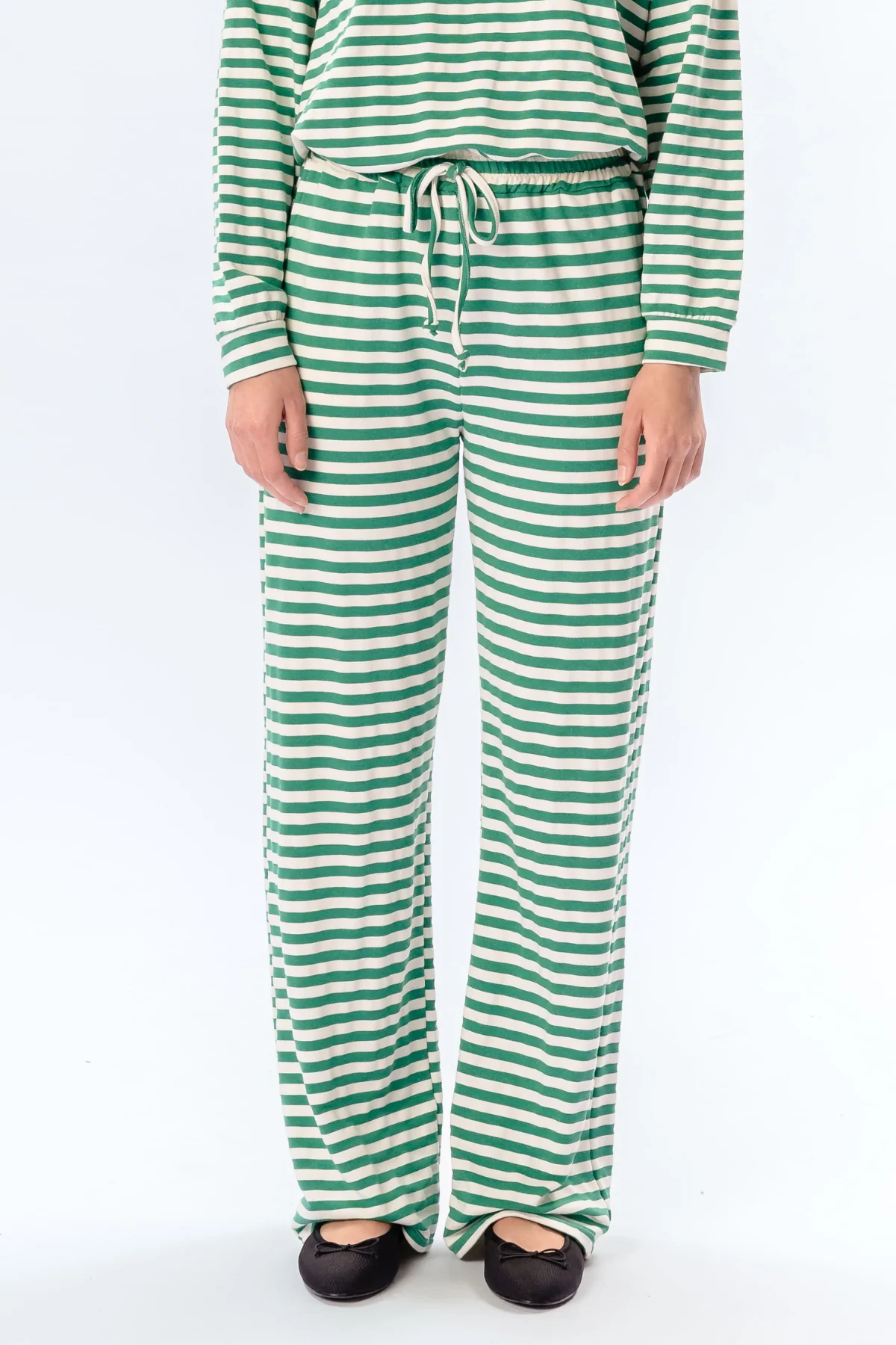 Gestrippt Pants - Grün