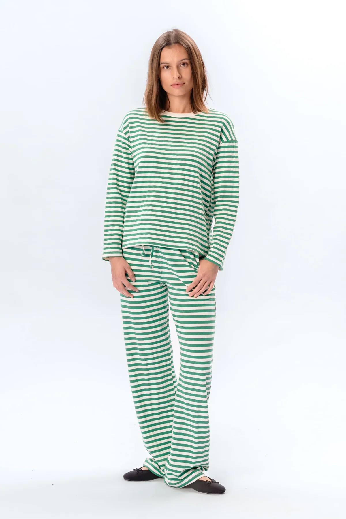 Gestrippt Pants - Grün - Image 4