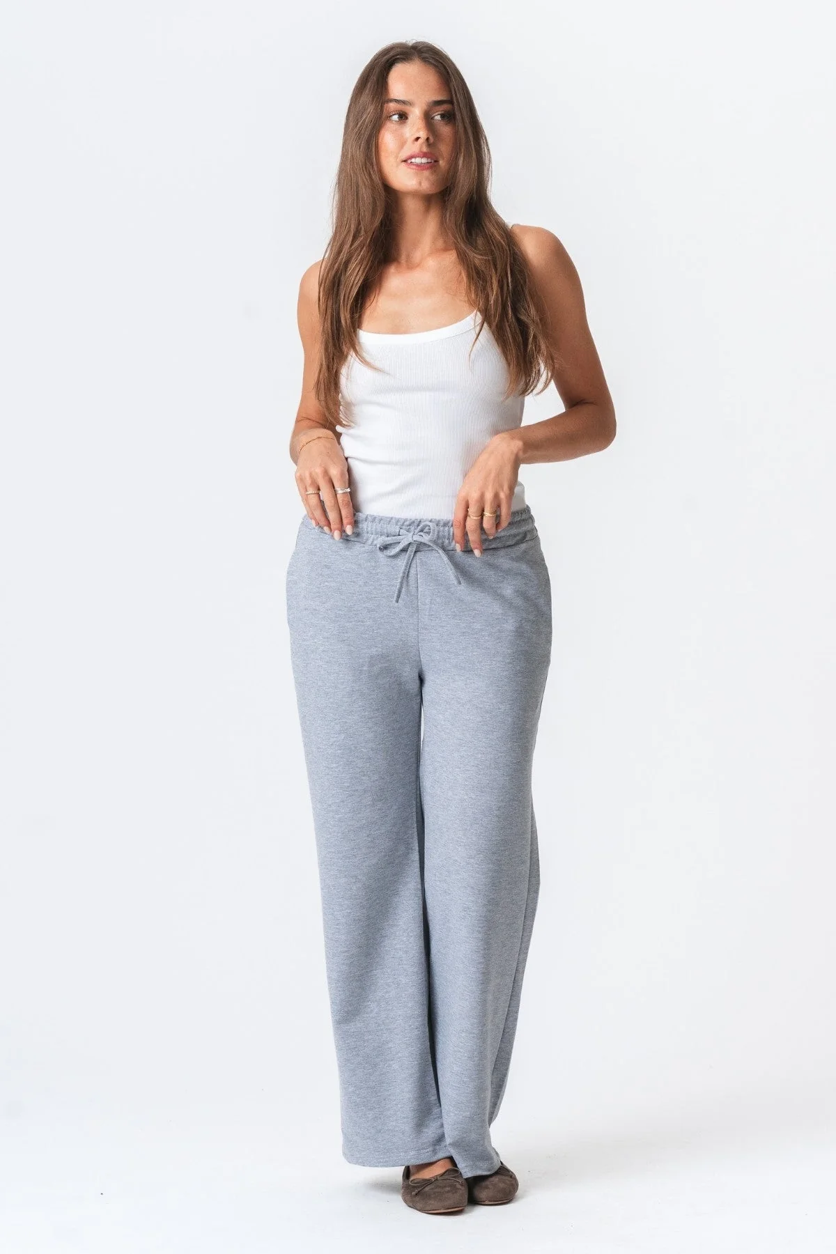 Jogginghosen weit - graue Melange - Image 3