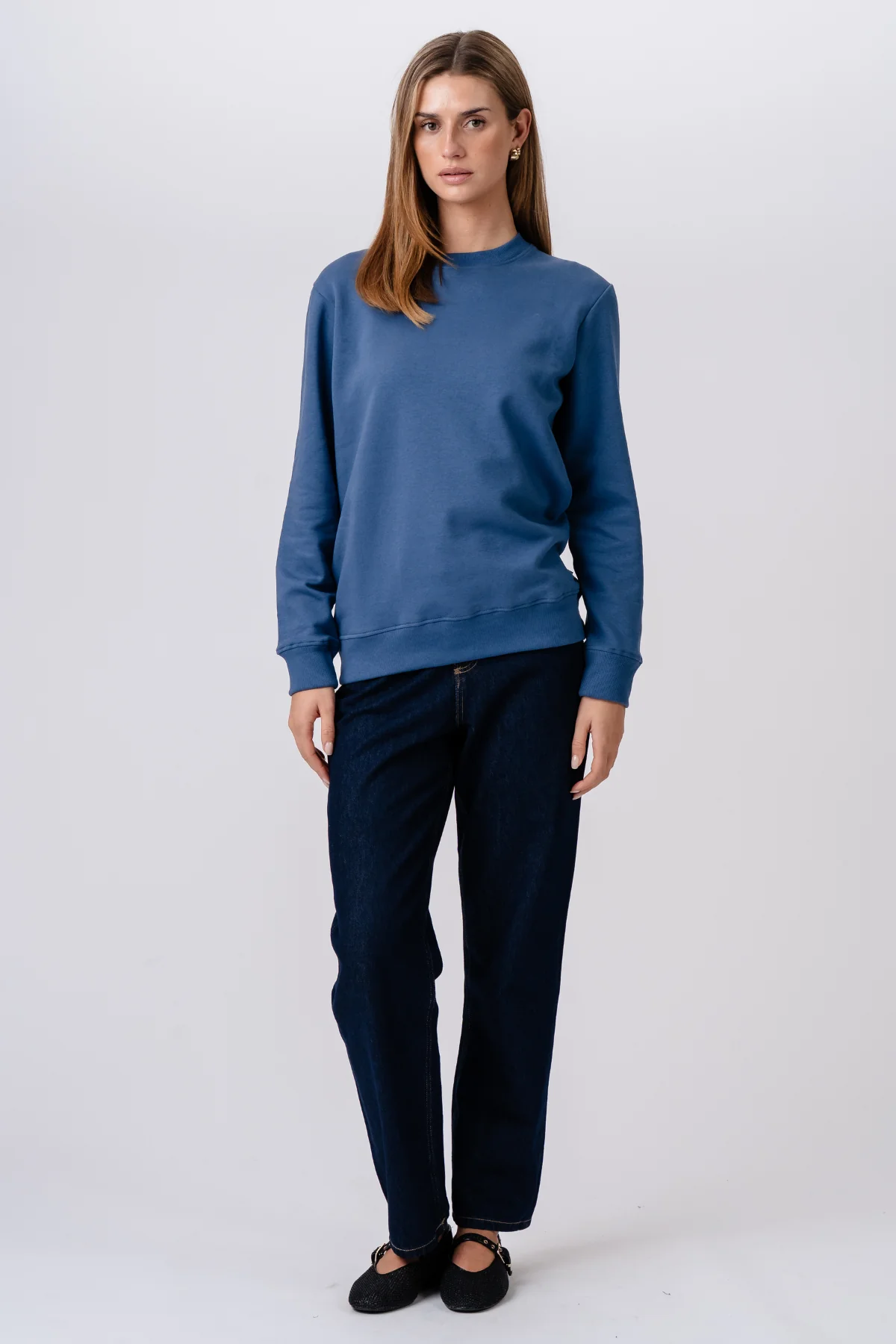 Sweatshirt mit Rundhalsausschnitt – Blau - Image 2