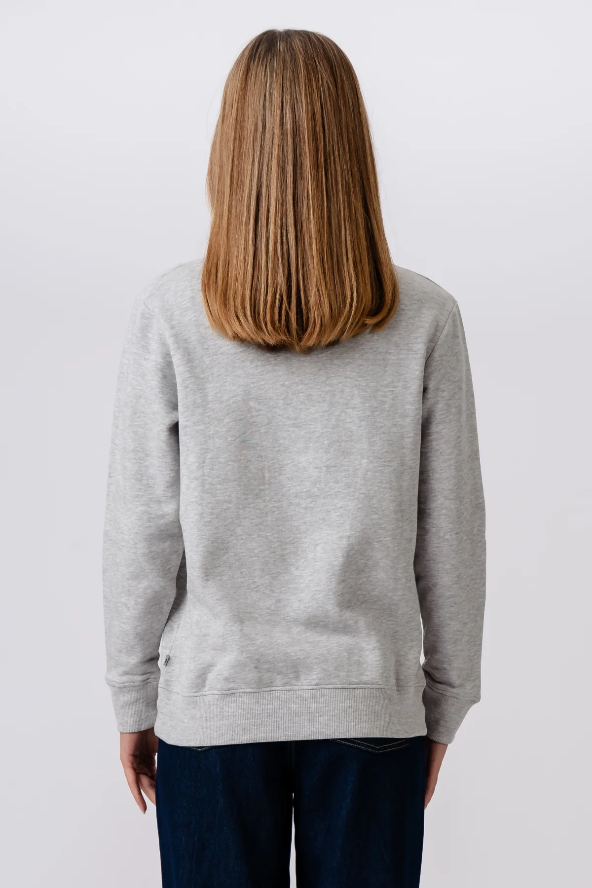 Sweatshirt mit Rundhalsausschnitt – Grau - Image 3
