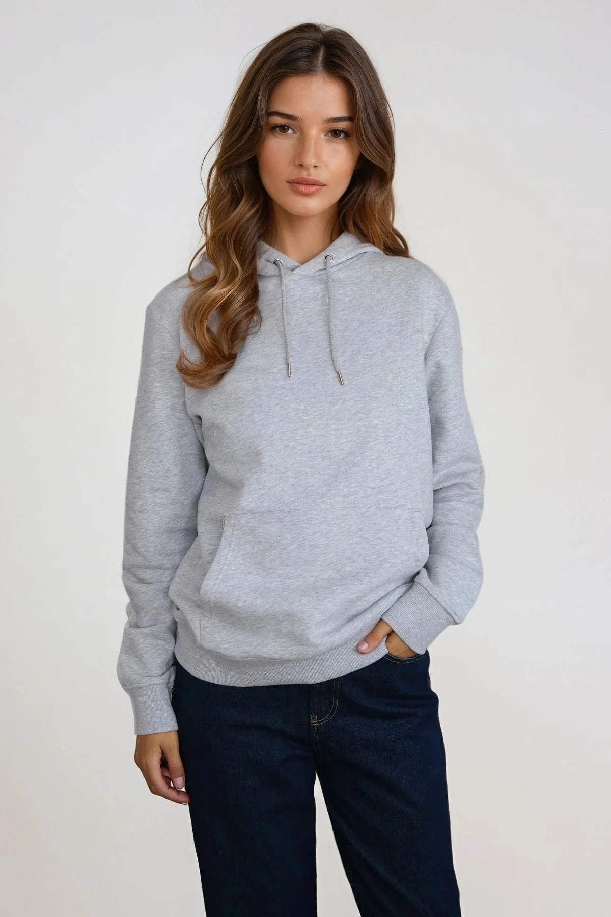 Sweatshirt Hoodie - Asche grau - Image 4