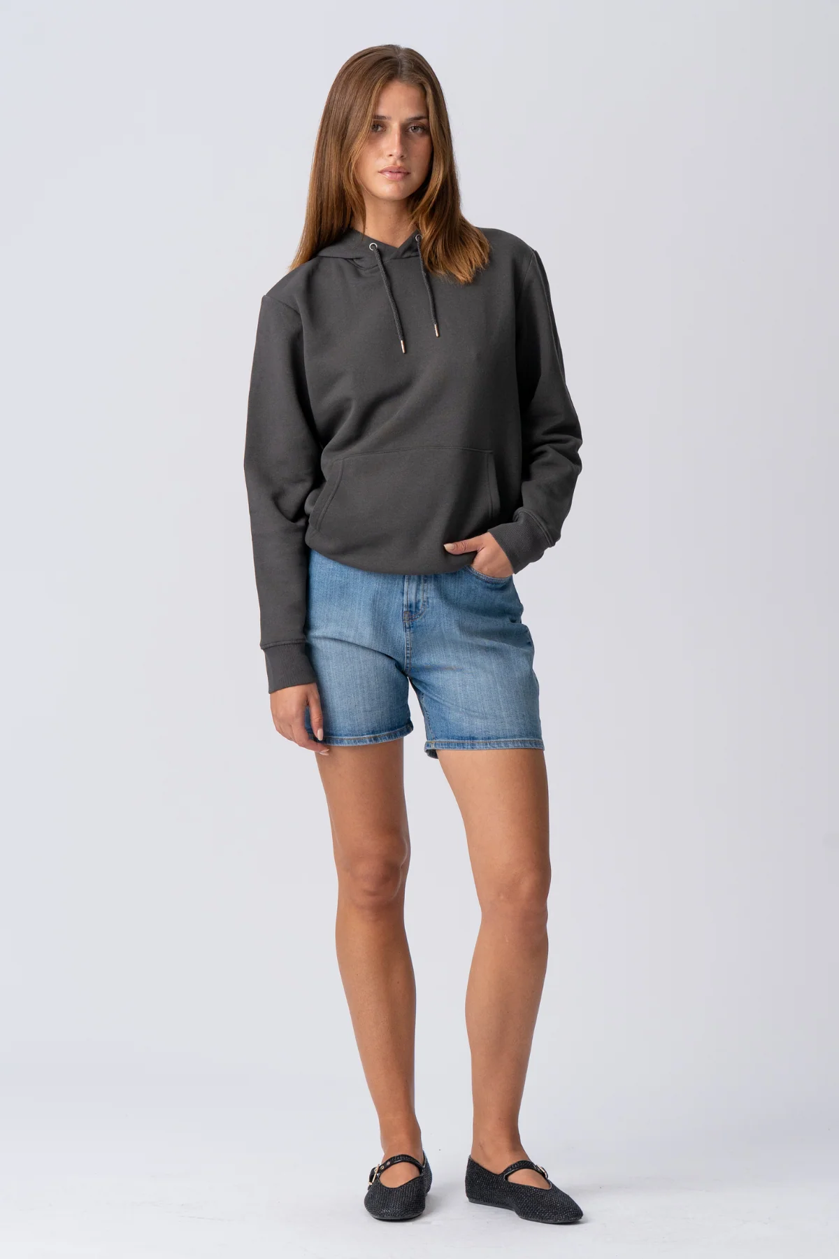 Sweatshirt Hoodie - Dunkelgrau - Image 5