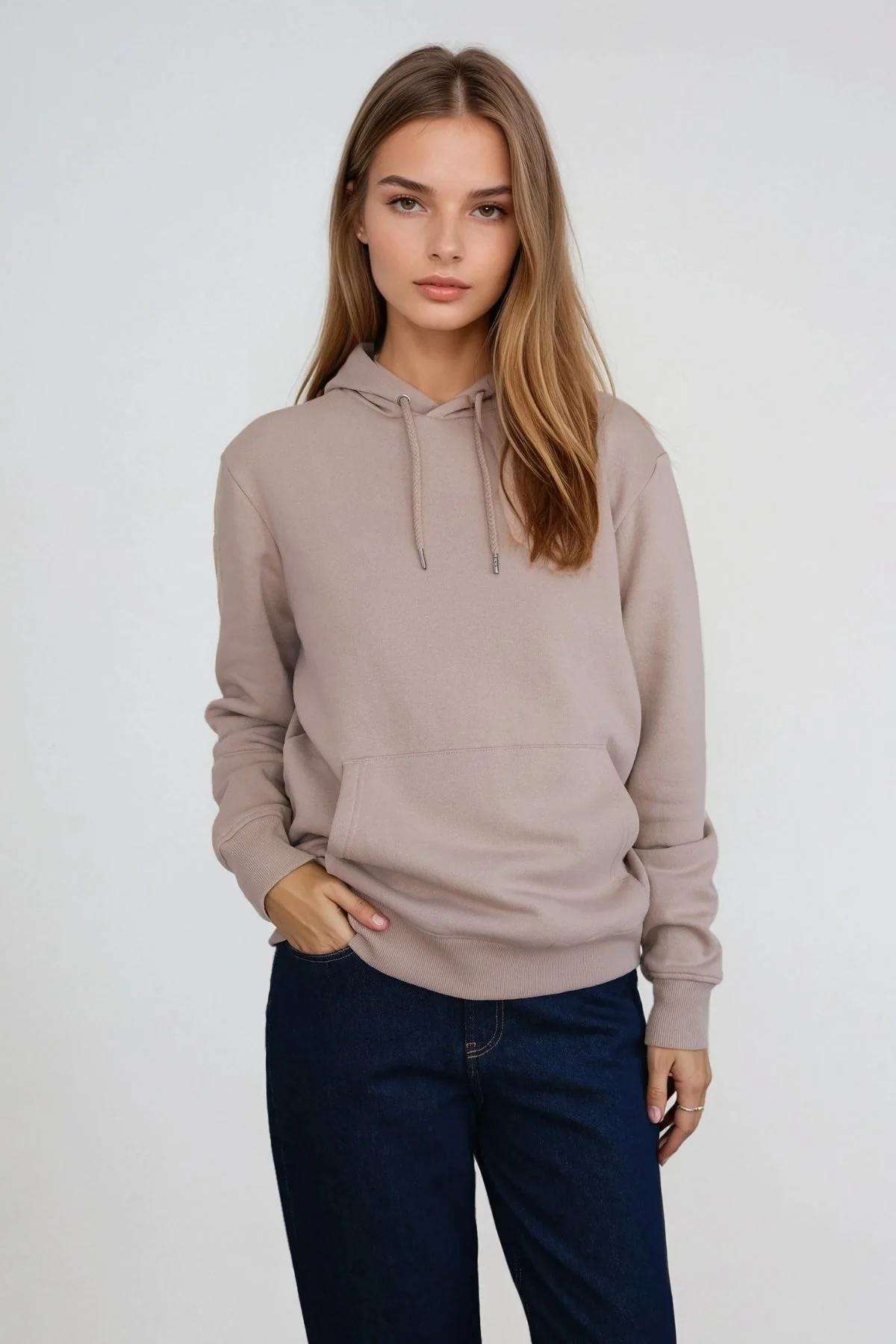 Sweatshirt Hoodie - Sand - Image 4
