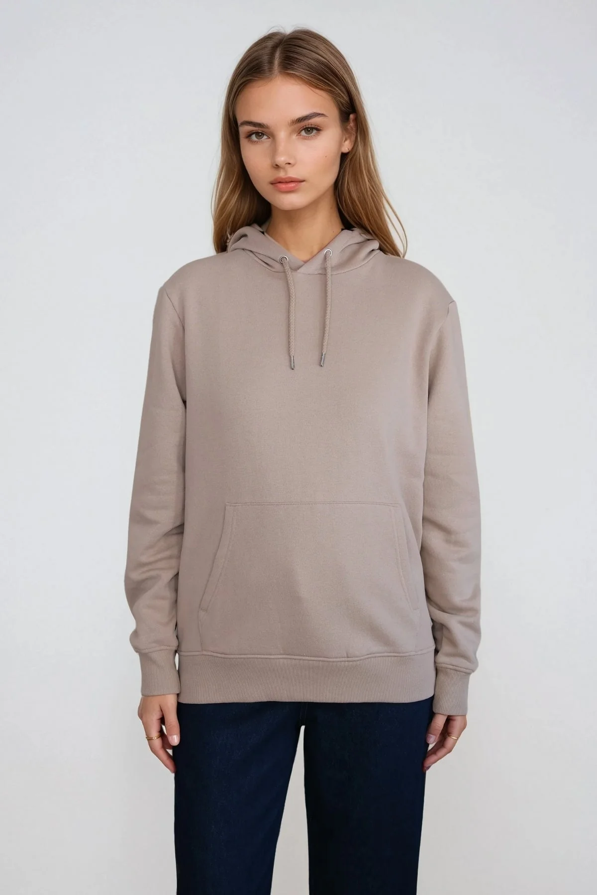 Sweatshirt Hoodie - Sand - Image 5