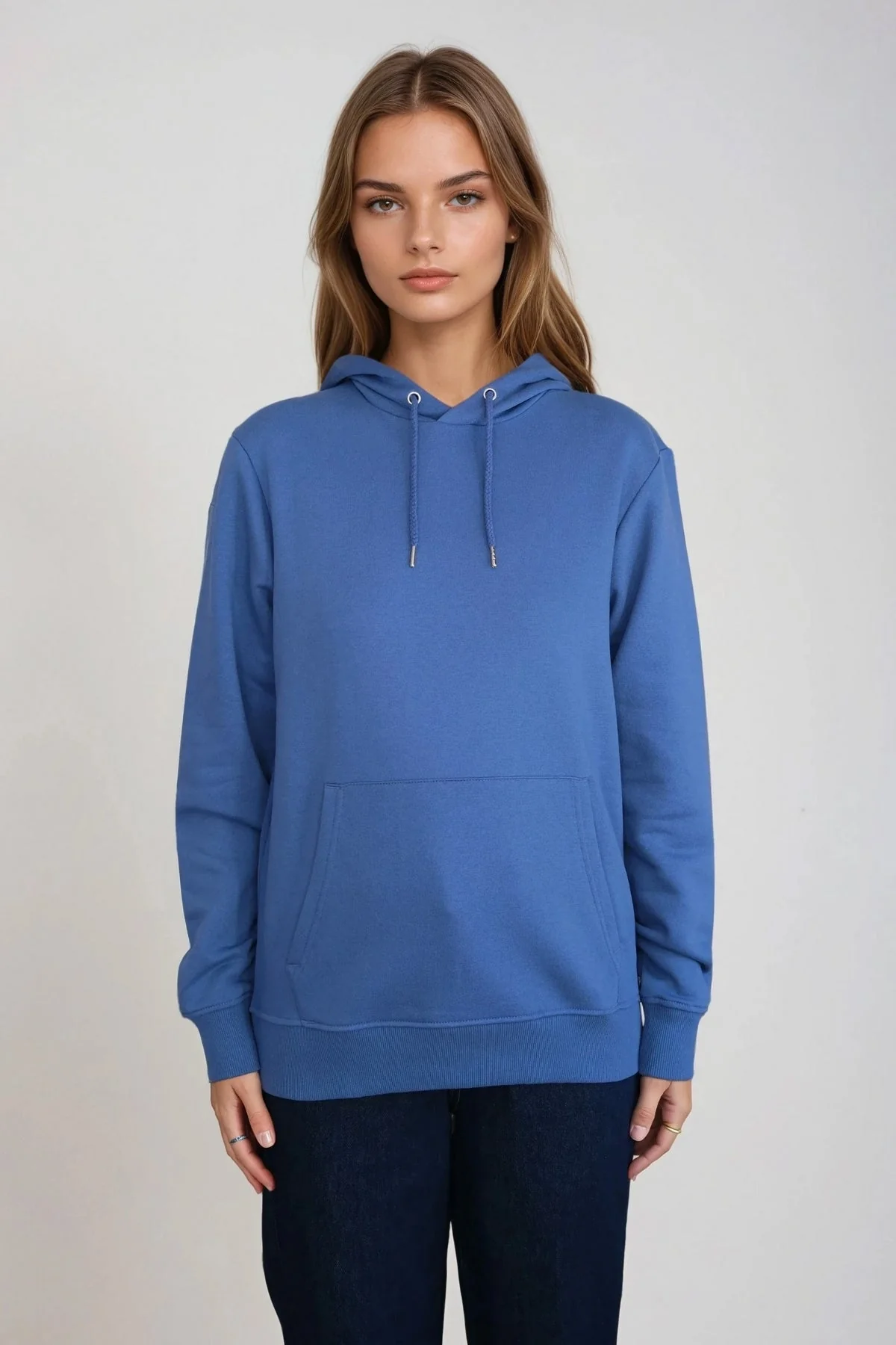 Sweatshirt Hoodie - Staubblau - Image 5