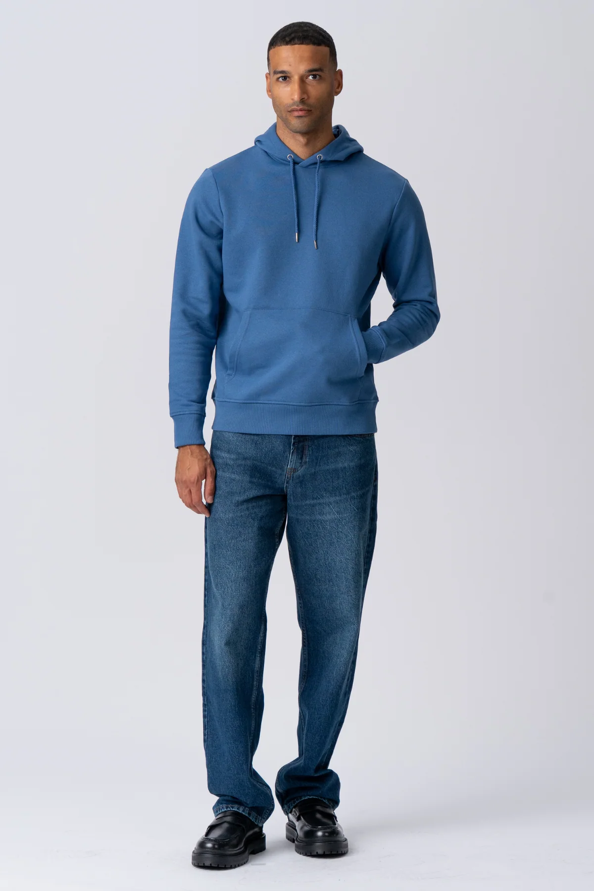 Sweatshirt Hoodie - Staubblau - Image 2