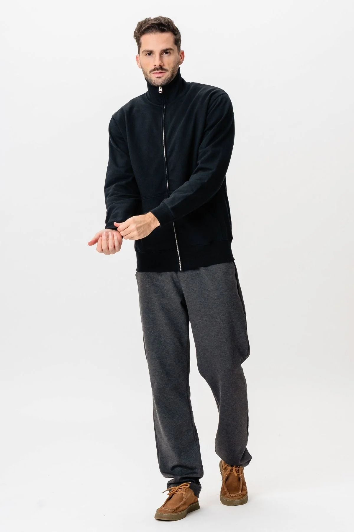 Sweatshirt Zip - Schwarz - Image 3