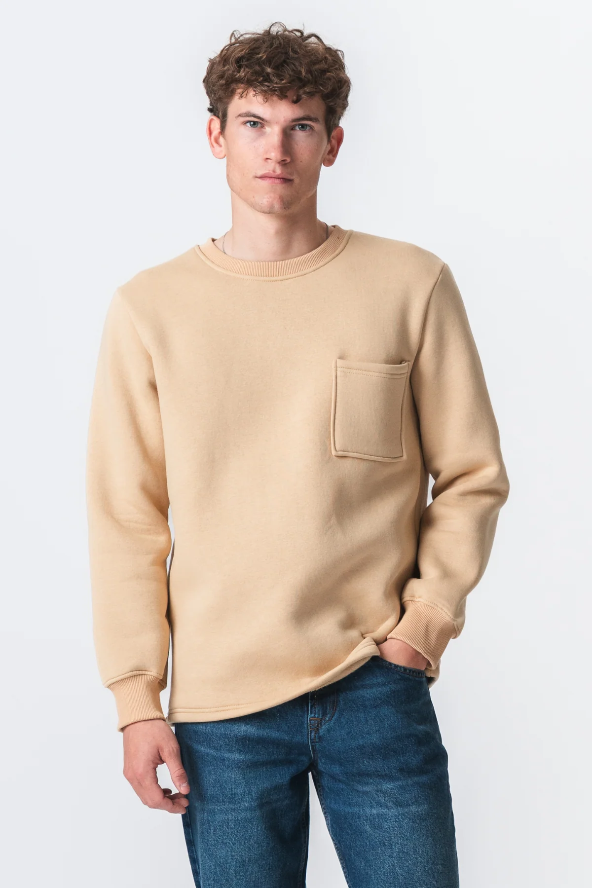 Taschen -Sweatshirt Regular Fit - beige - Image 2