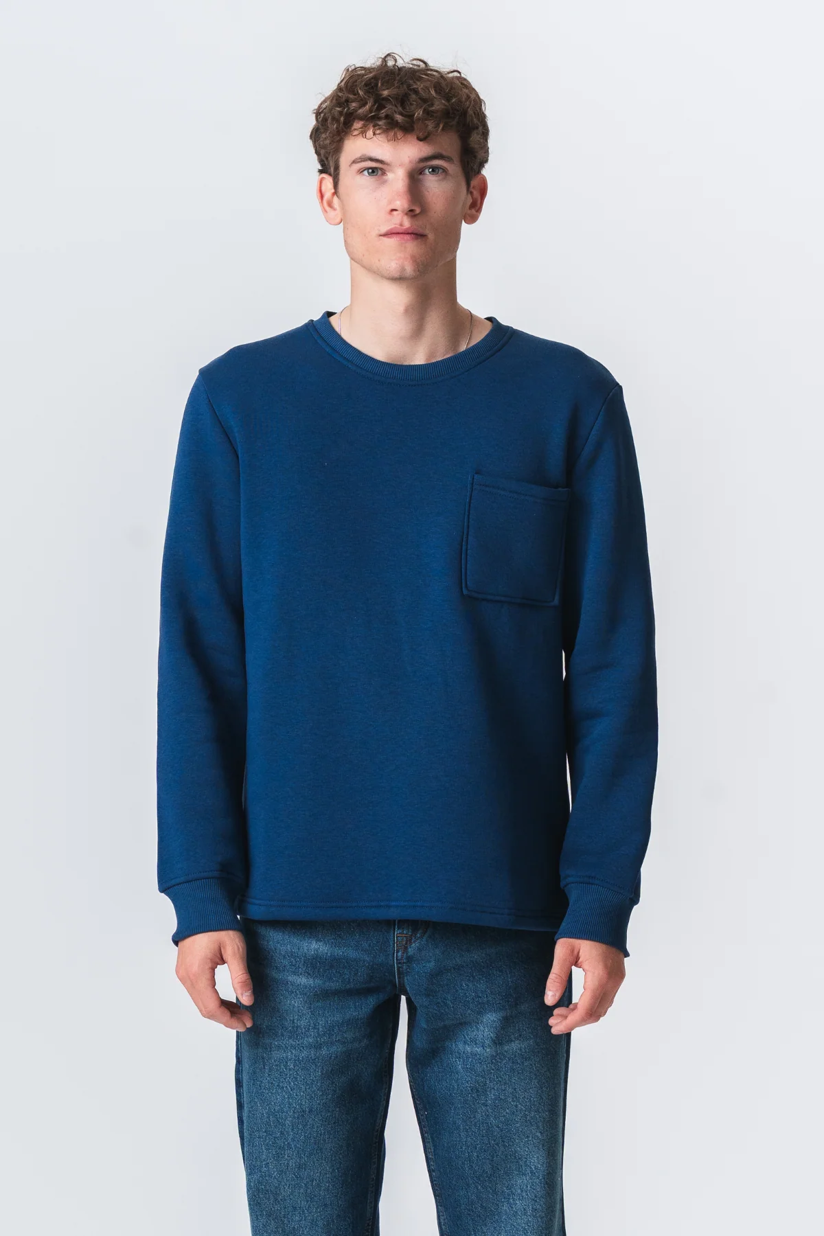Taschen -Sweatshirt Regular Passform - Marine