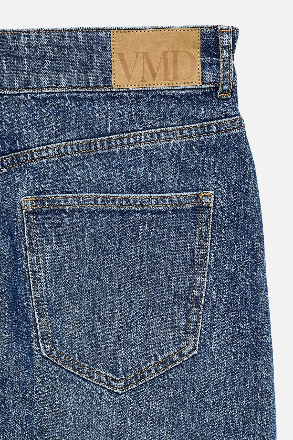 Tessa Pocket Short Rock - mittelblauer Denim - Image 2