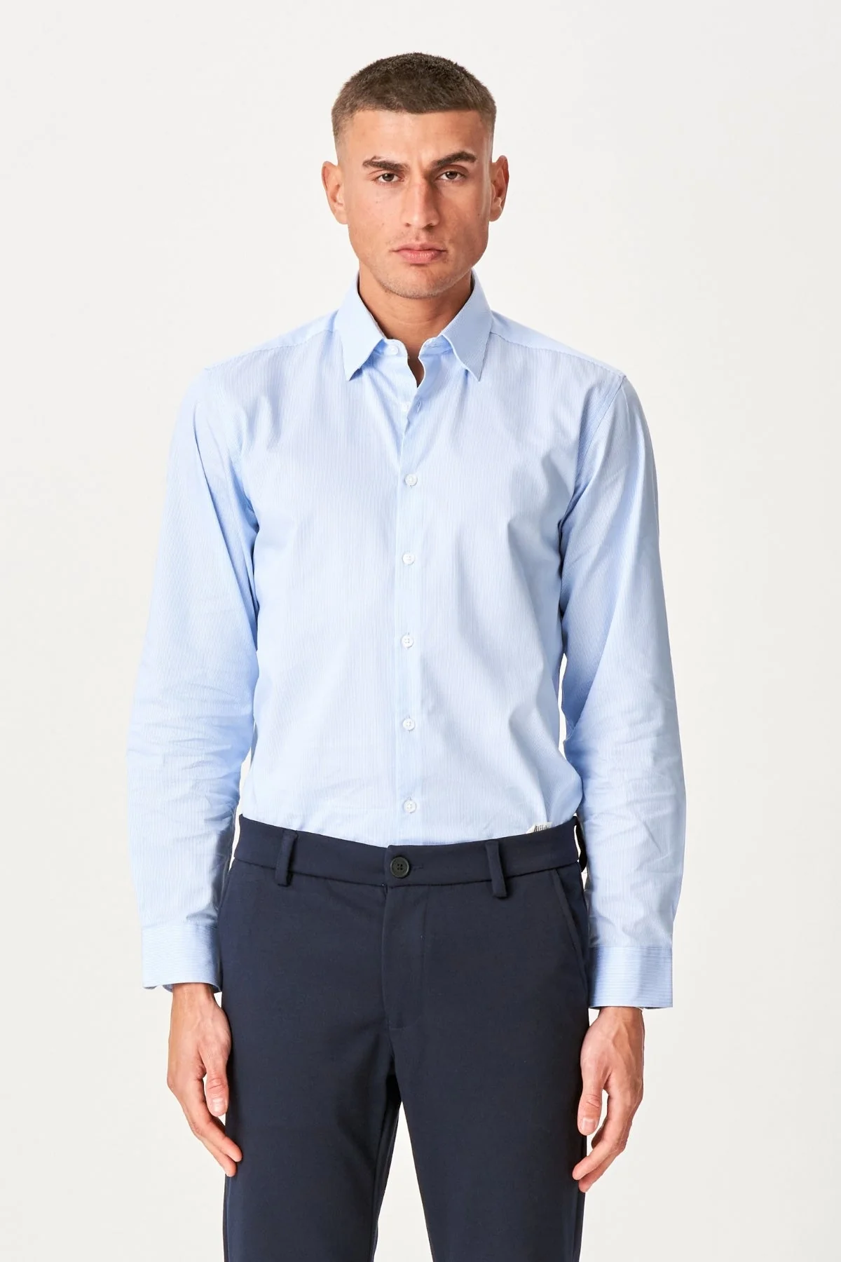 The Original Performance Hemd - Hellblauer Nadelstreifen