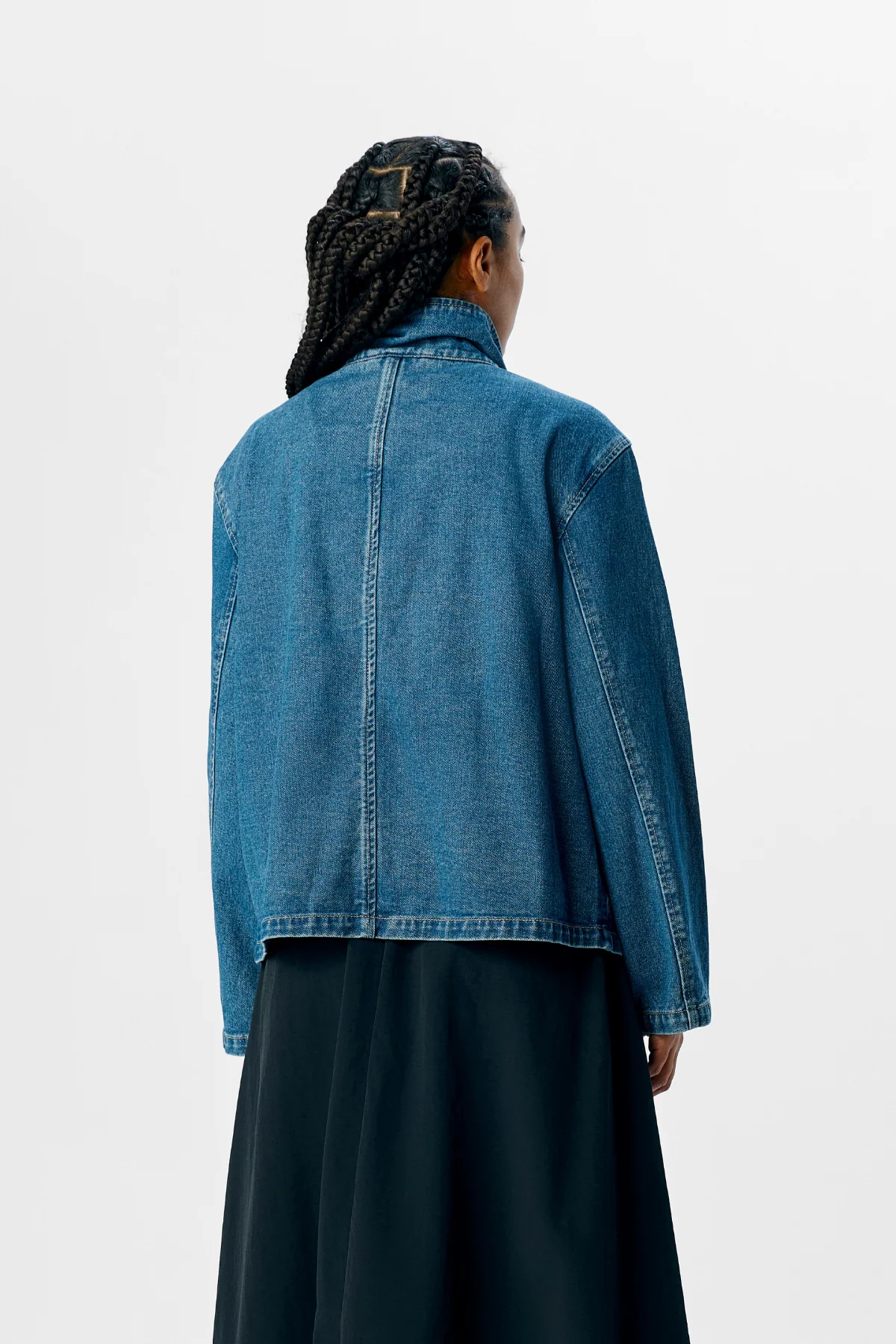Tilla Gro l/s Denim Jacke - mittelblauer Denim - Image 5