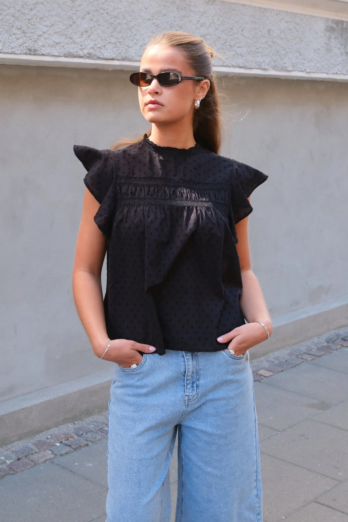 Trine Lace Top - Schwarz - Image 2