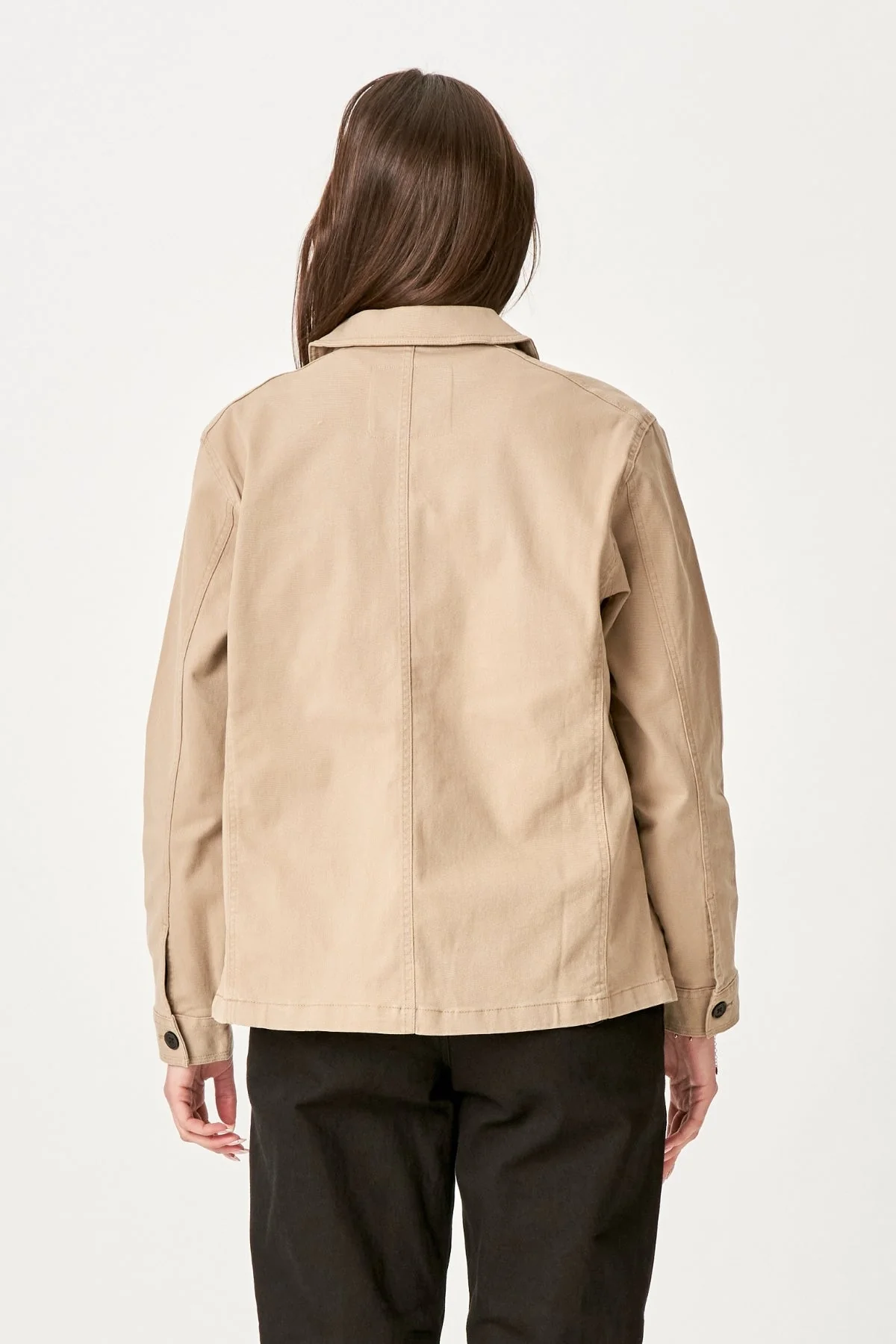 Twill Overshirt - Beige - Image 7