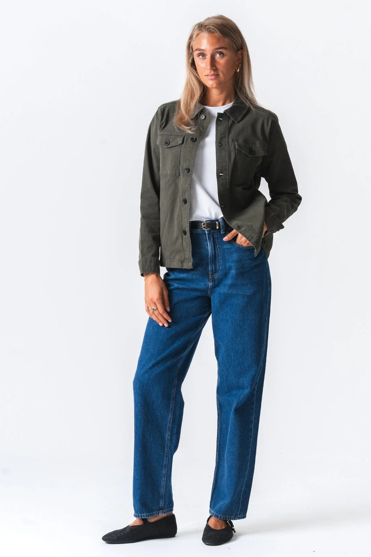 Twill Overshirt - dunkle Olive - Image 4