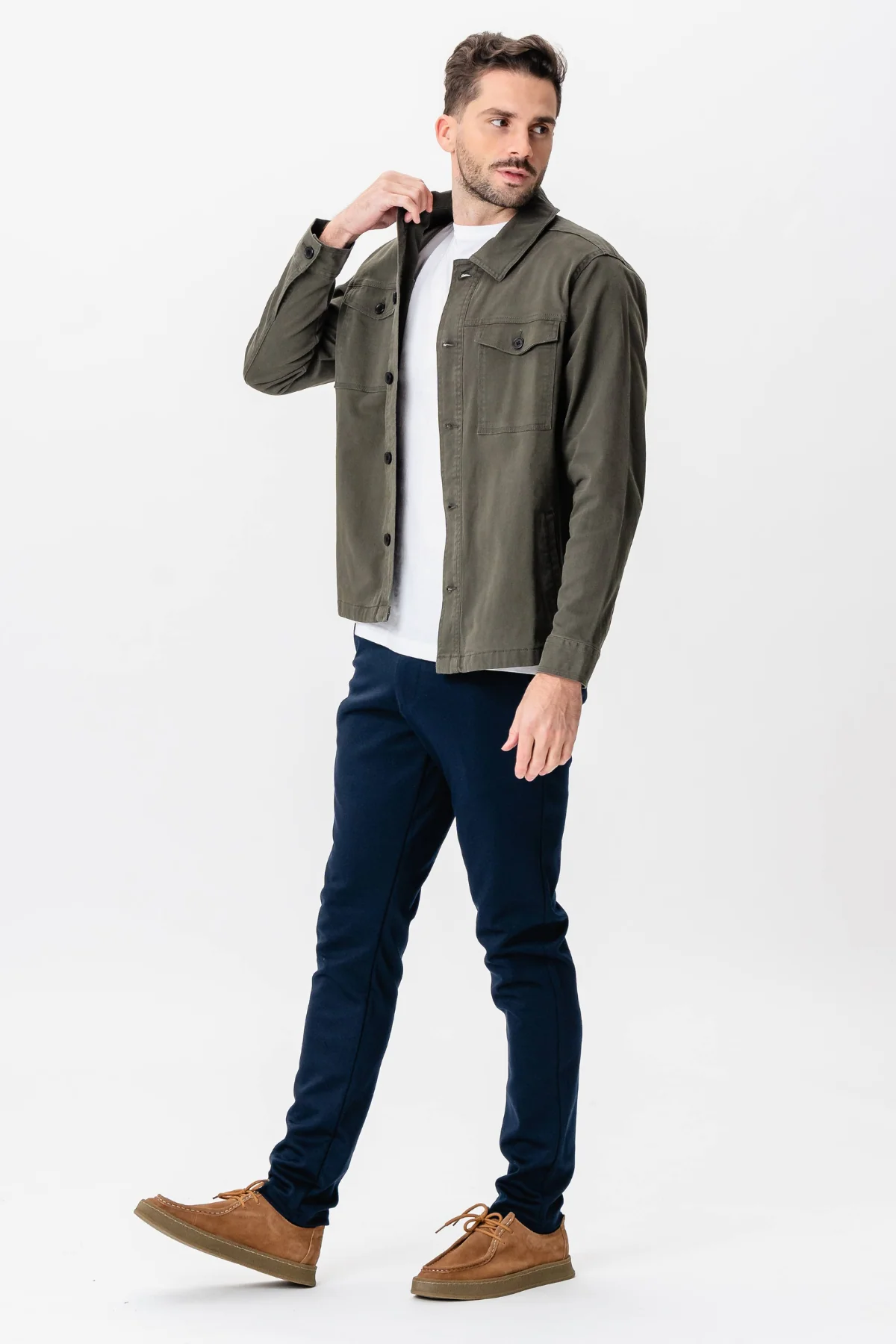Twill Overshirt - dunkle Olive - Image 10