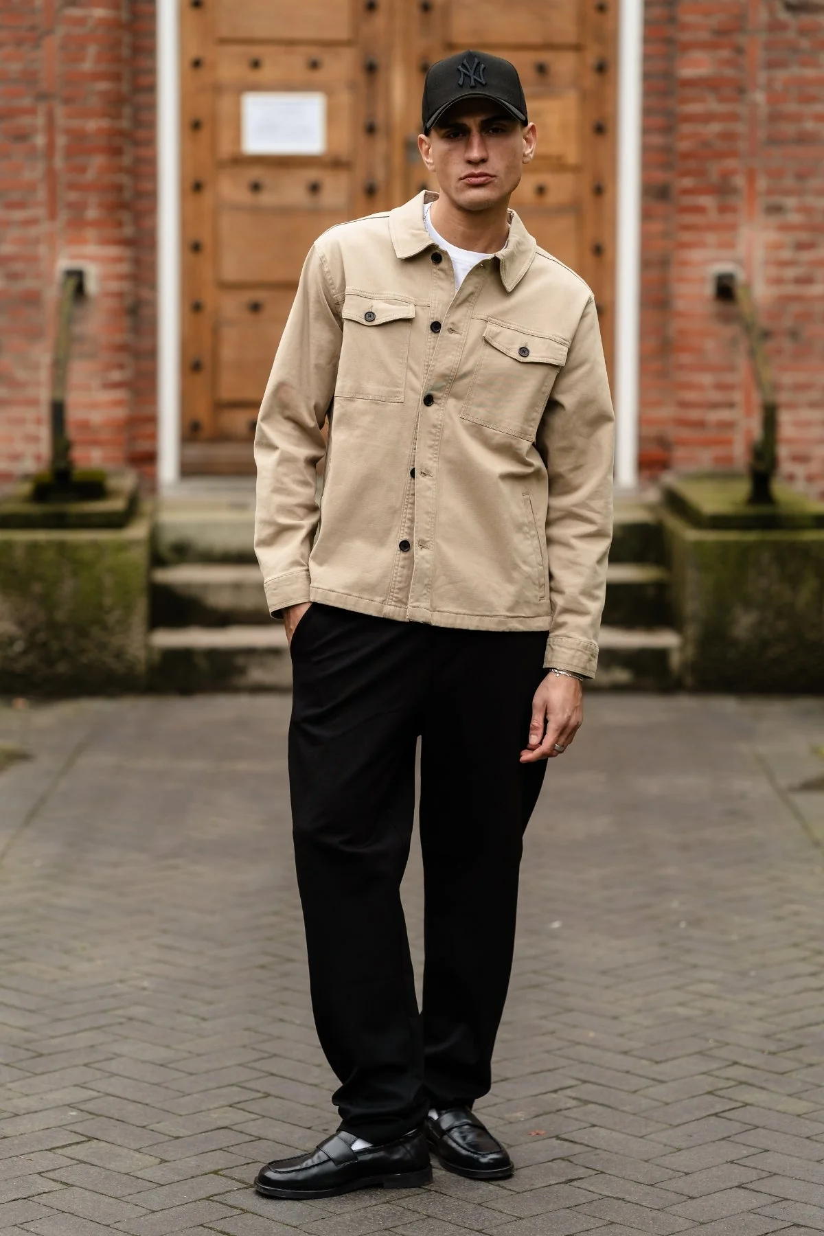 Twill Overshirt - dunkler Sand - Image 4