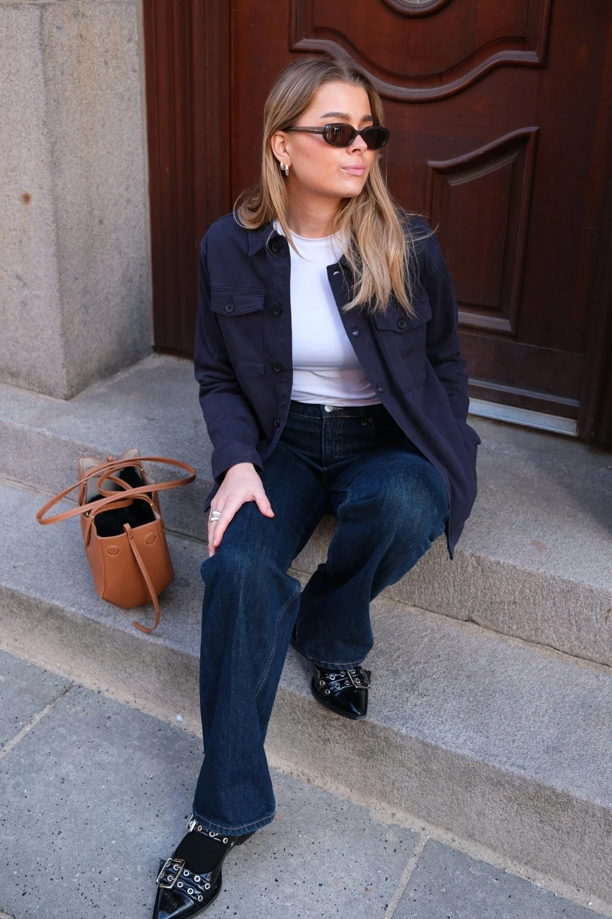 Twill Overshirt - Marine - Image 2