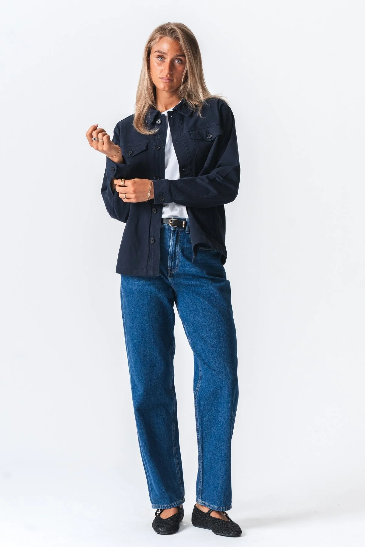 Twill Overshirt - Marine - Image 4