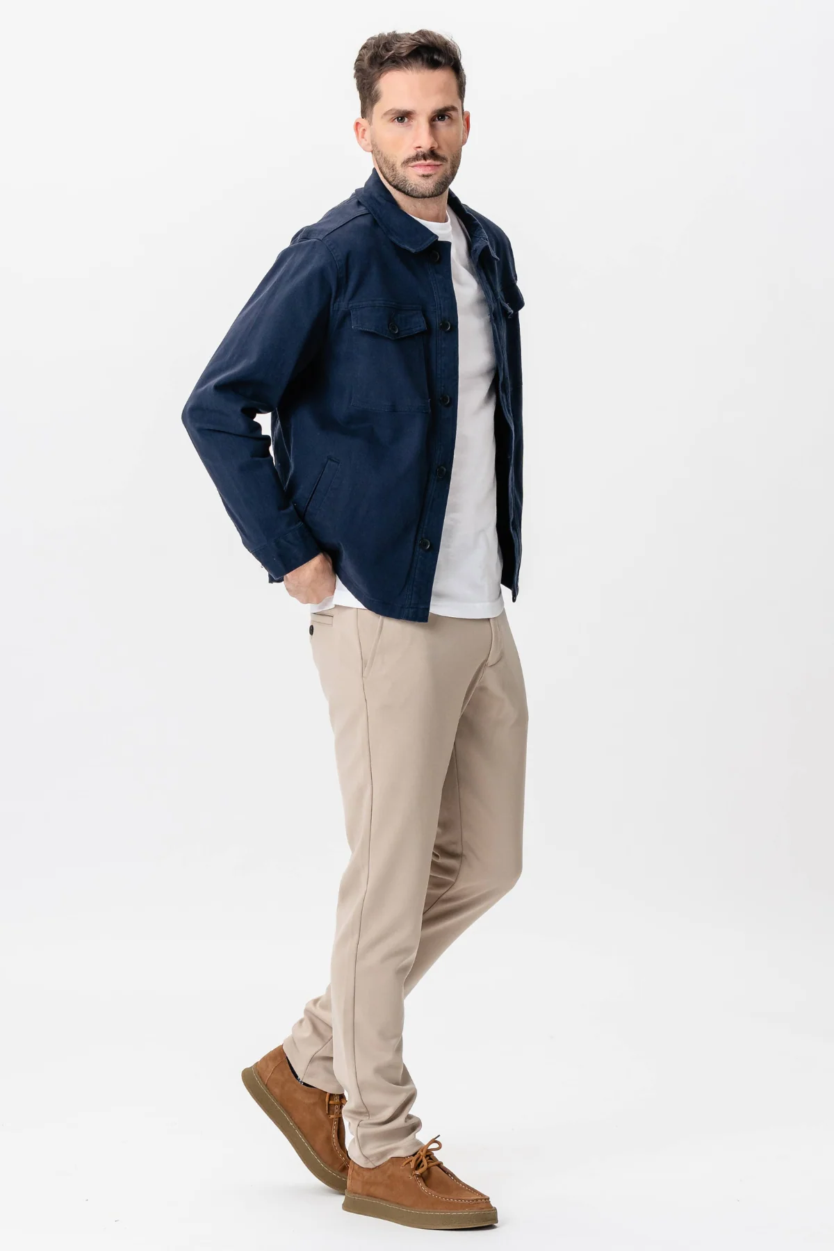 Twill Overshirt - Marine - Image 7