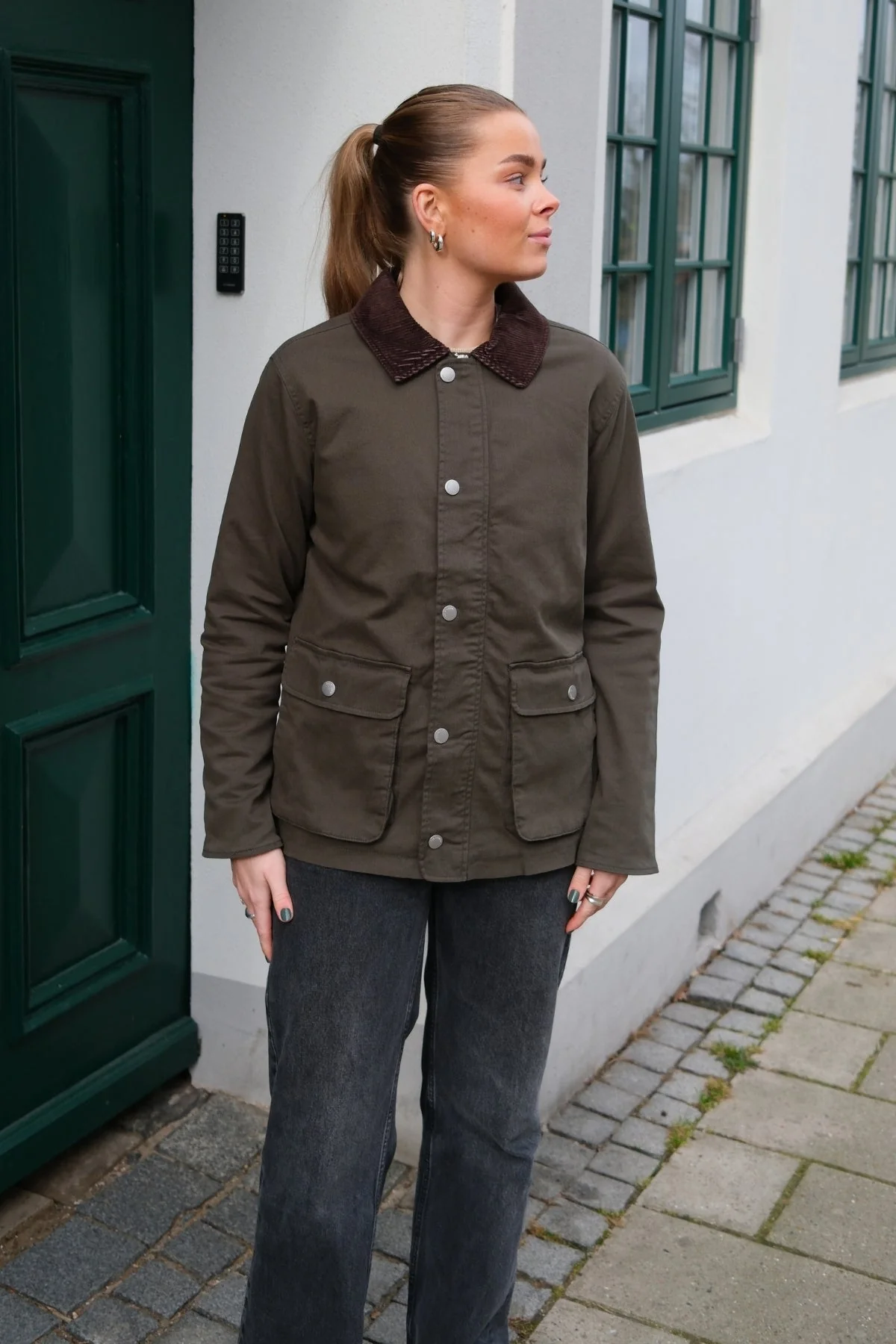 Twilljacke - dunkle Olive - Image 3