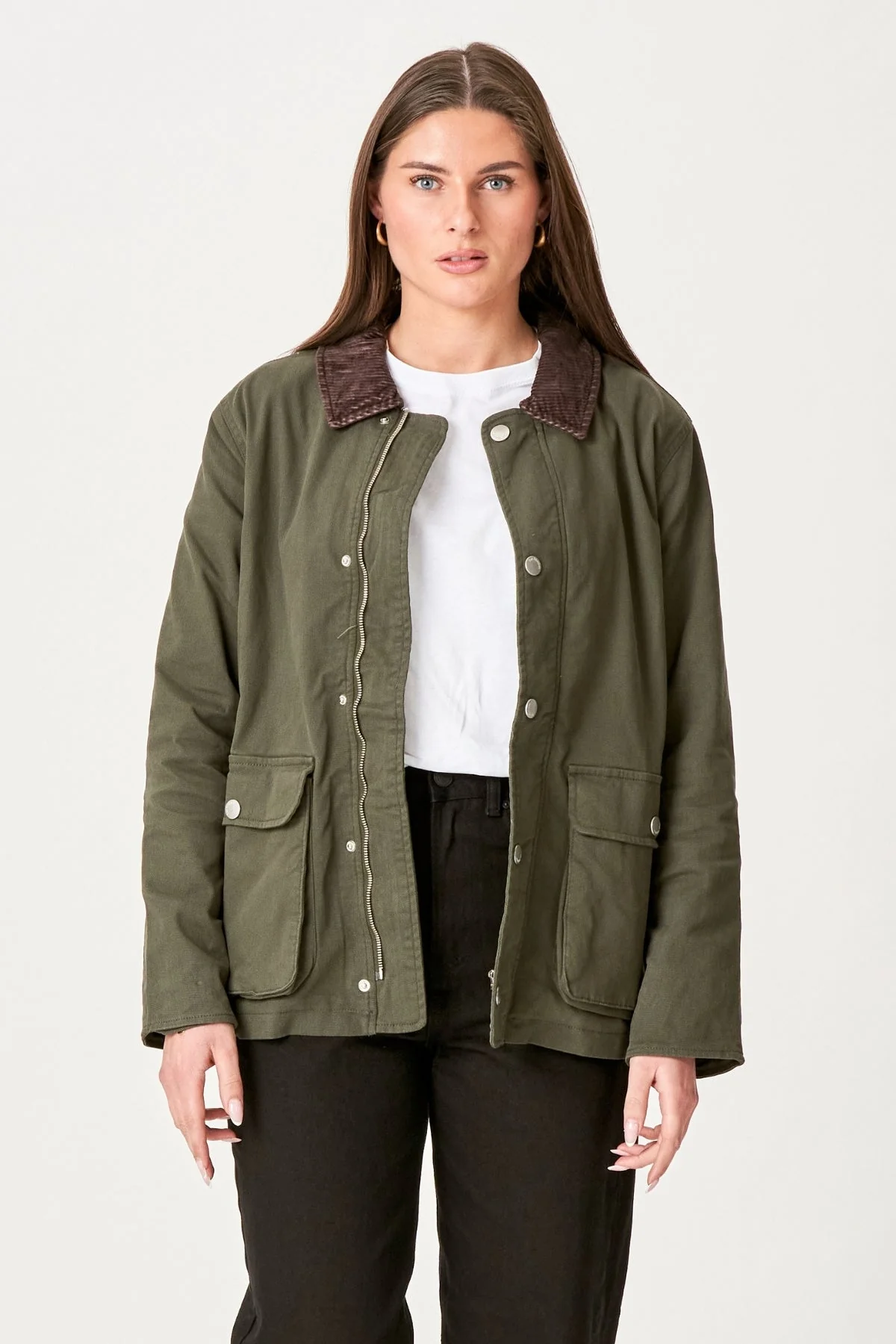 Twilljacke - dunkle Olive - Image 6