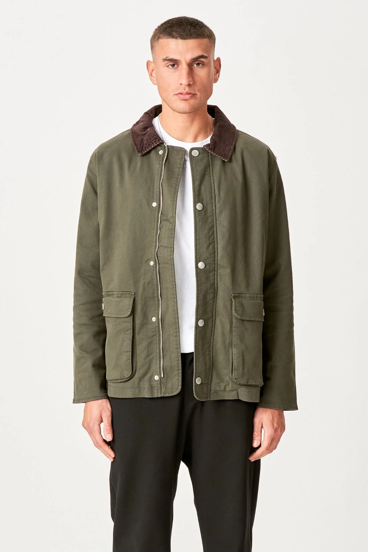 Twilljacke - dunkle Olive - Image 6
