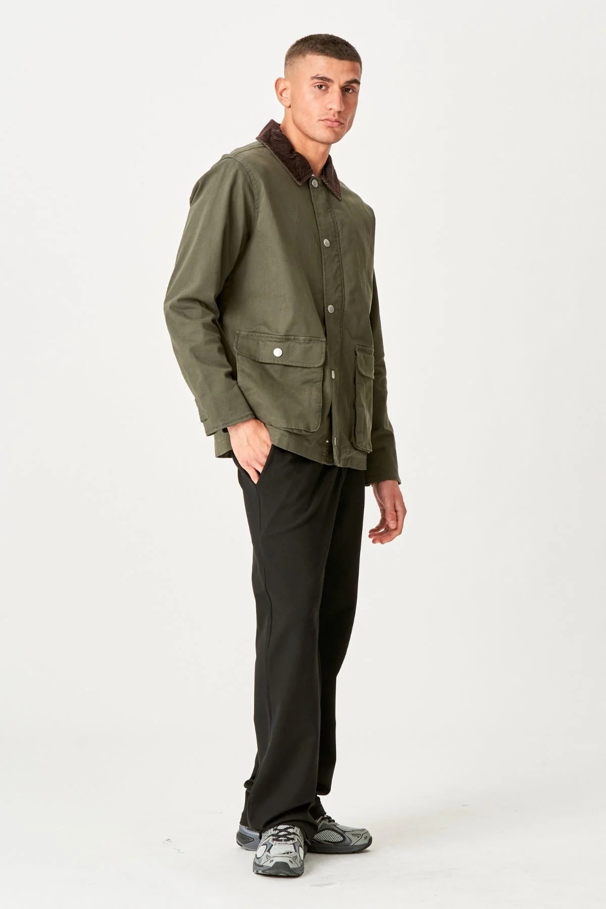 Twilljacke - dunkle Olive - Image 8