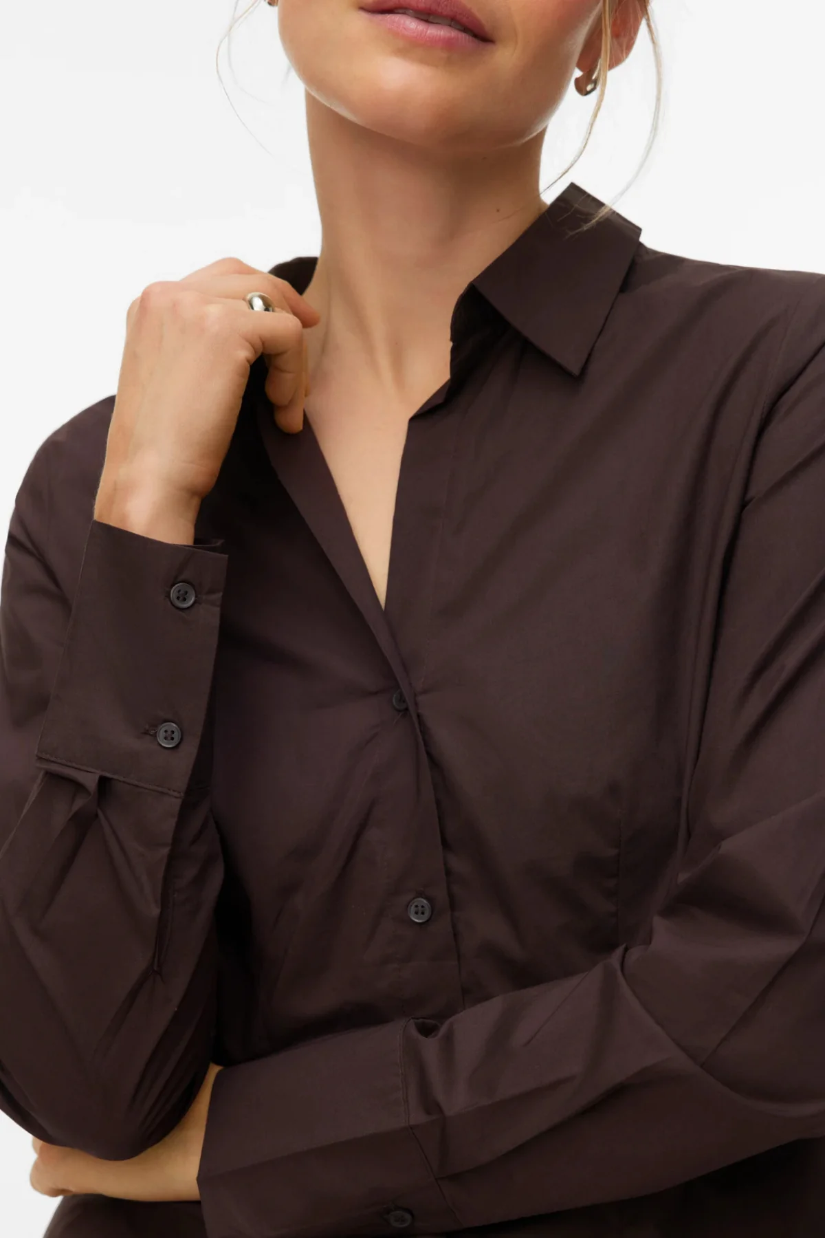 UMS V -Neck -Hemd - Schokoladenpflaume - Image 3