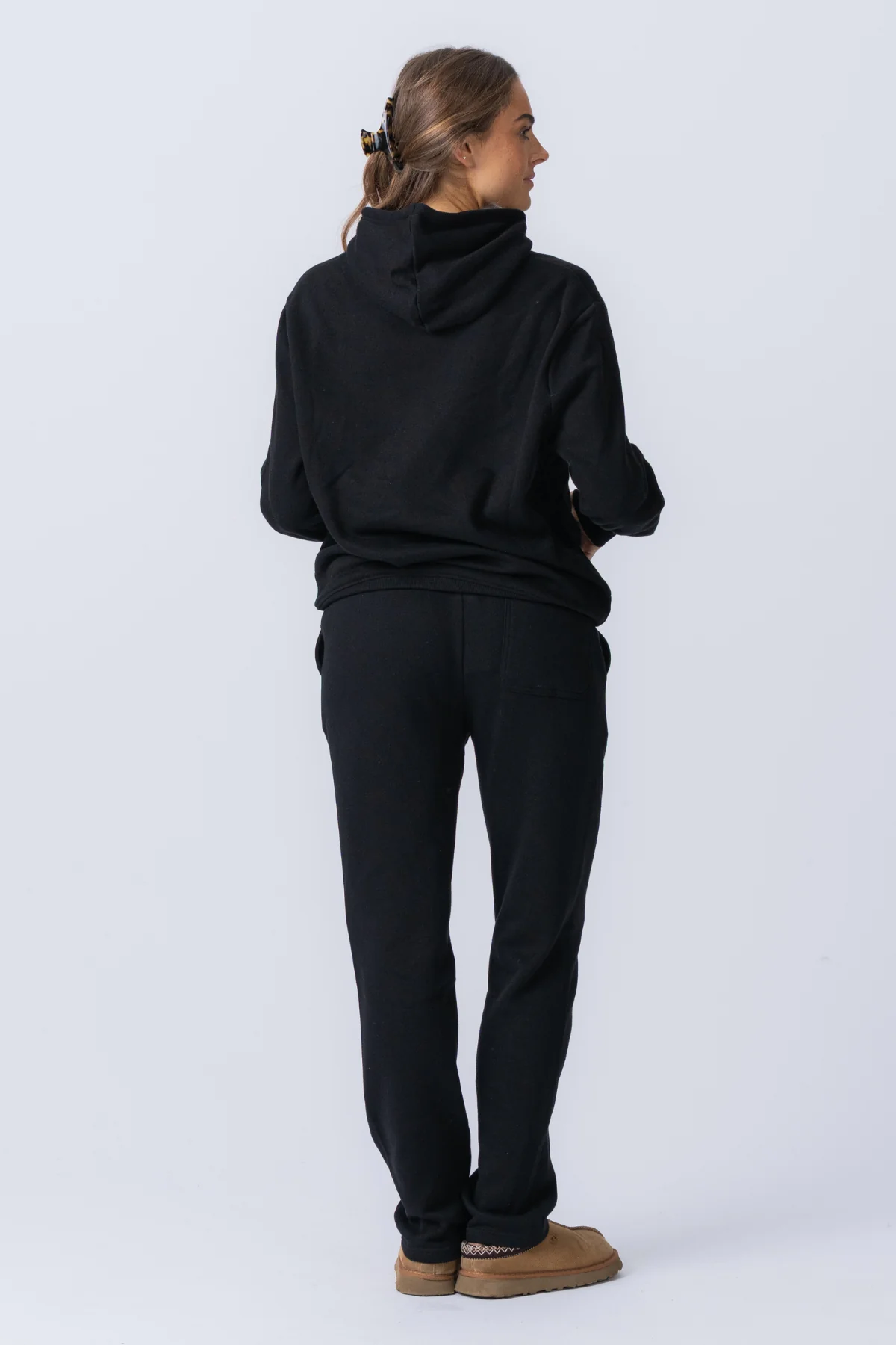 Unverzichtbares Kapuzen-Sweatset für Damen - Schwarz - Image 6