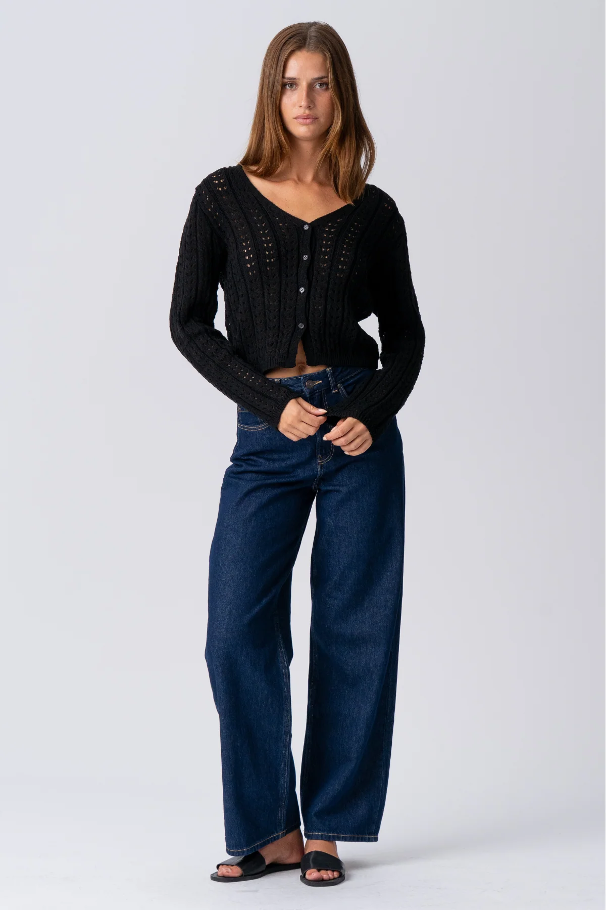 Virginia Strick Cardigan - Schwarz - Image 3