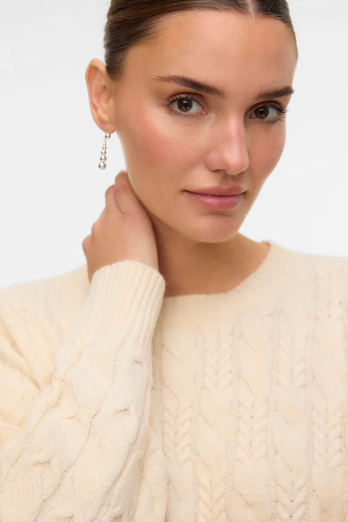 Widder O -Neck -Kabelpullover - Birke - Image 2