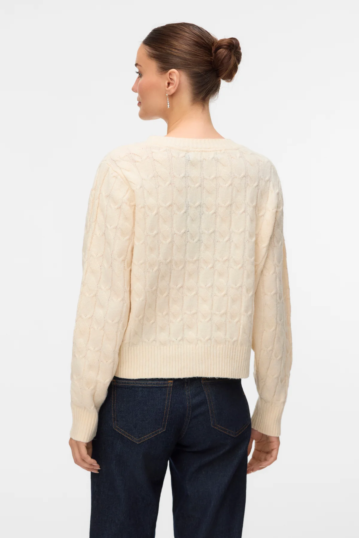 Widder O -Neck -Kabelpullover - Birke - Image 4