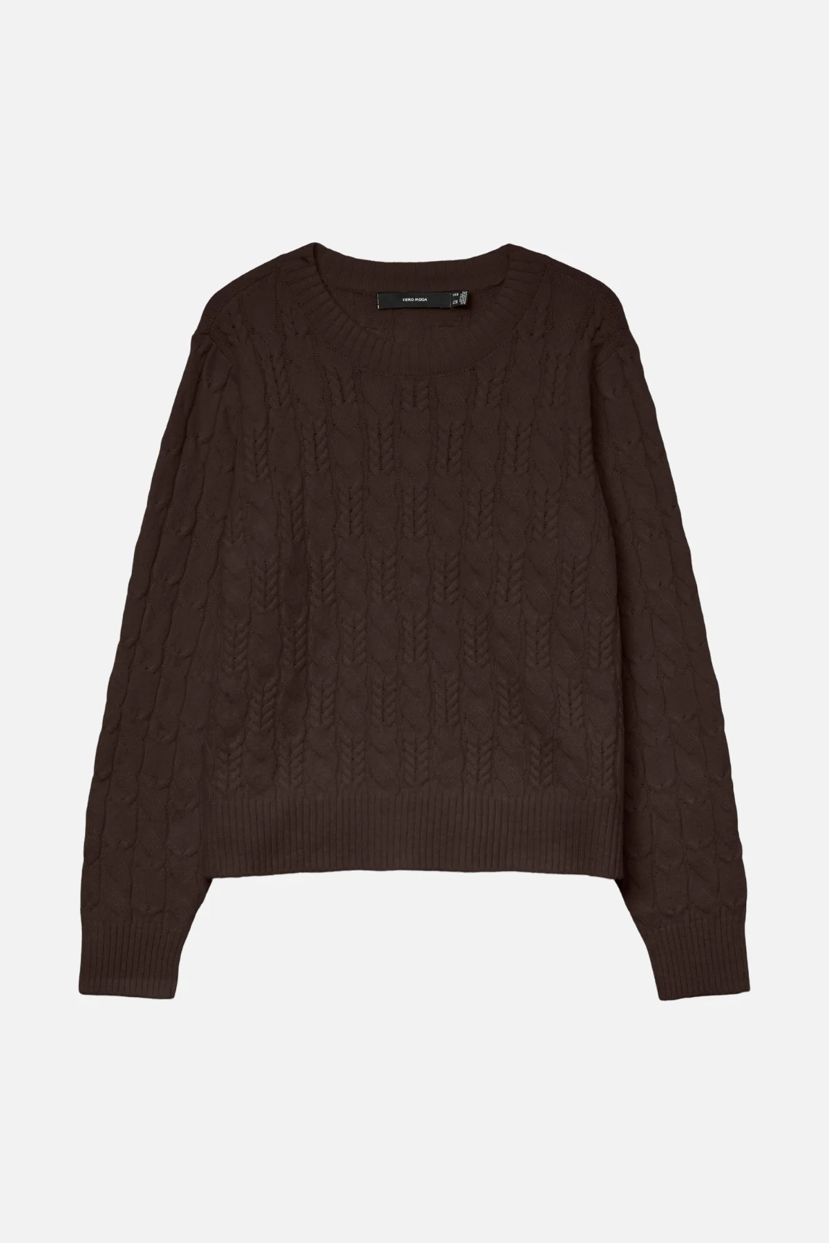 Widder O -Neck -Kabelpullover - Schokoladen Torte