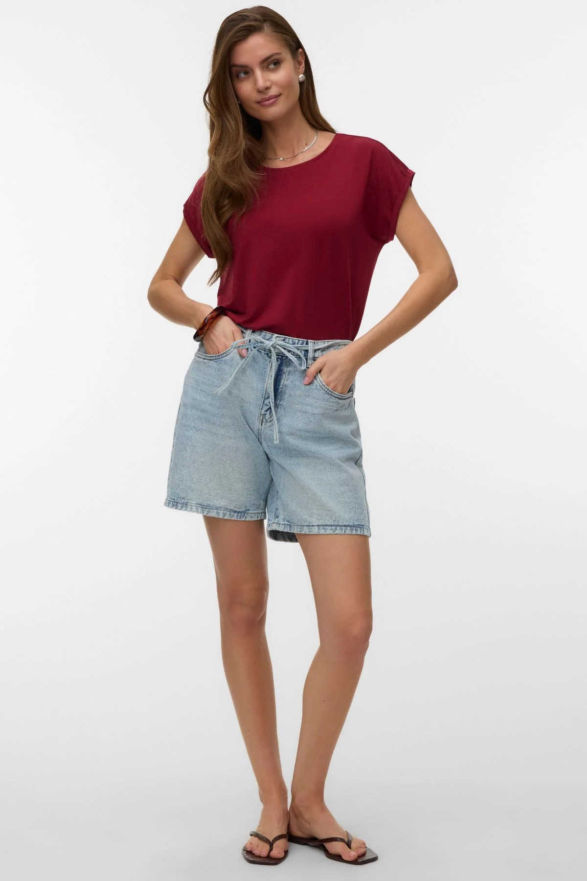 Wiengürtel Shorts Mix – Hellblauer Denim - Image 3