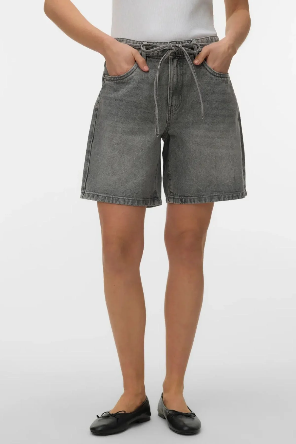 Wiengürtel Shorts Mix - Hellgrauer Denim
