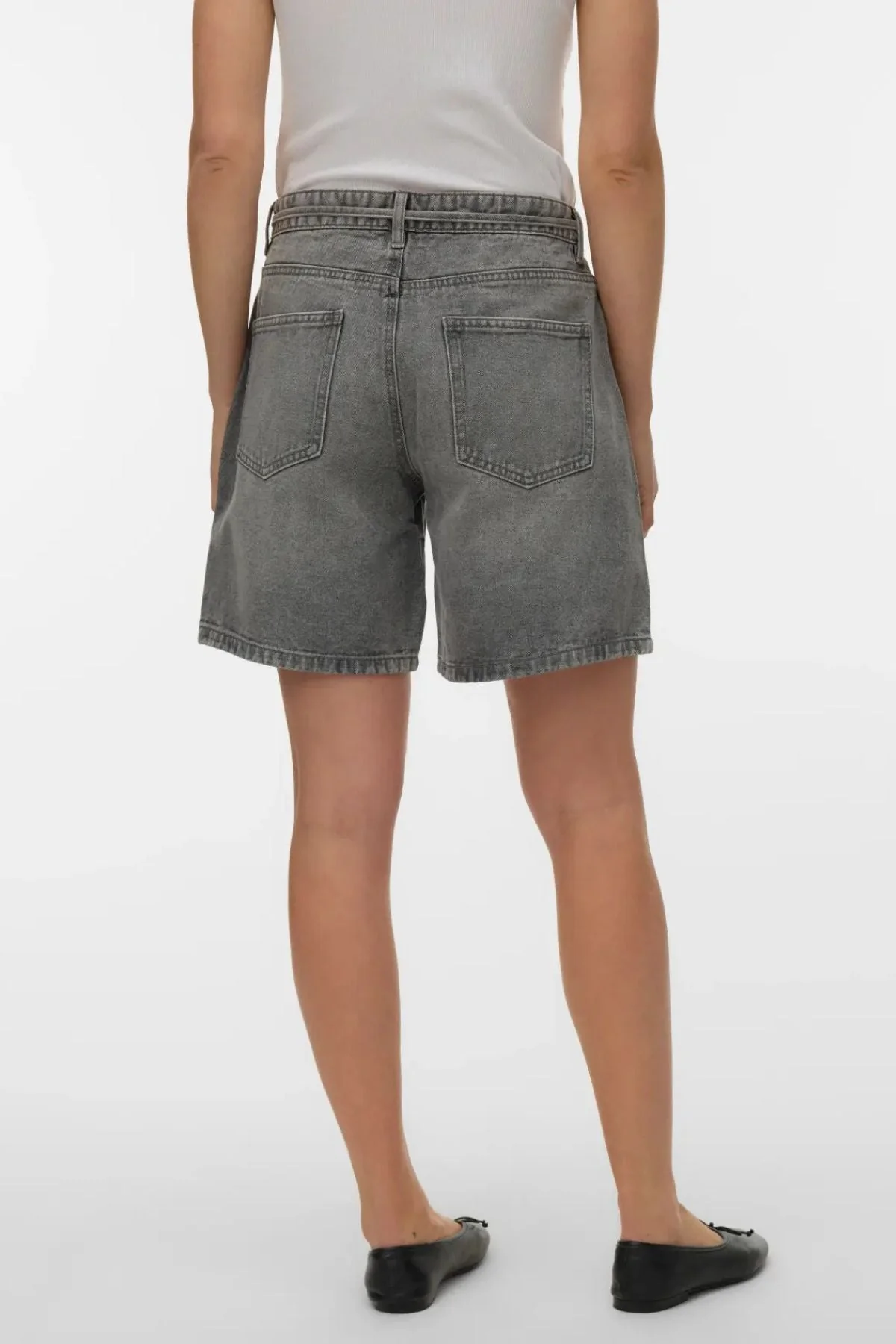 Wiengürtel Shorts Mix - Hellgrauer Denim - Image 2