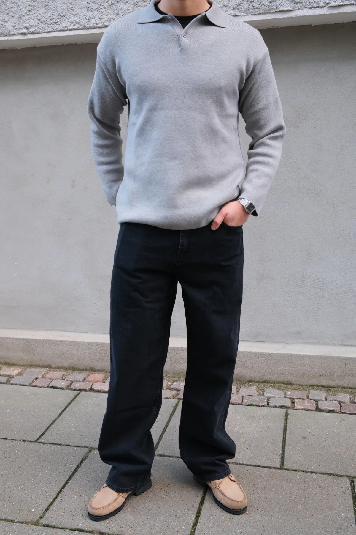 Wilhelm Regular Jeans – solide Schwarz - Image 2