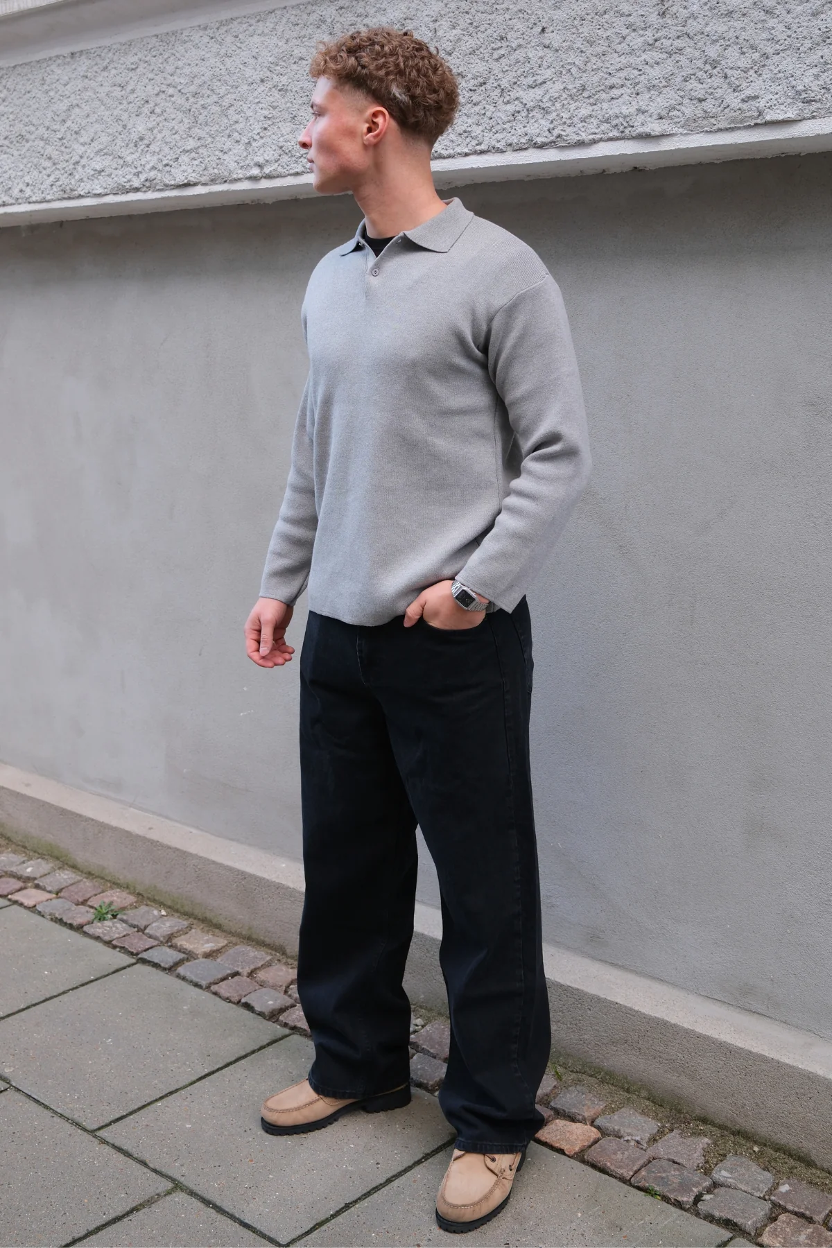 Wilhelm Regular Jeans – solide Schwarz - Image 3