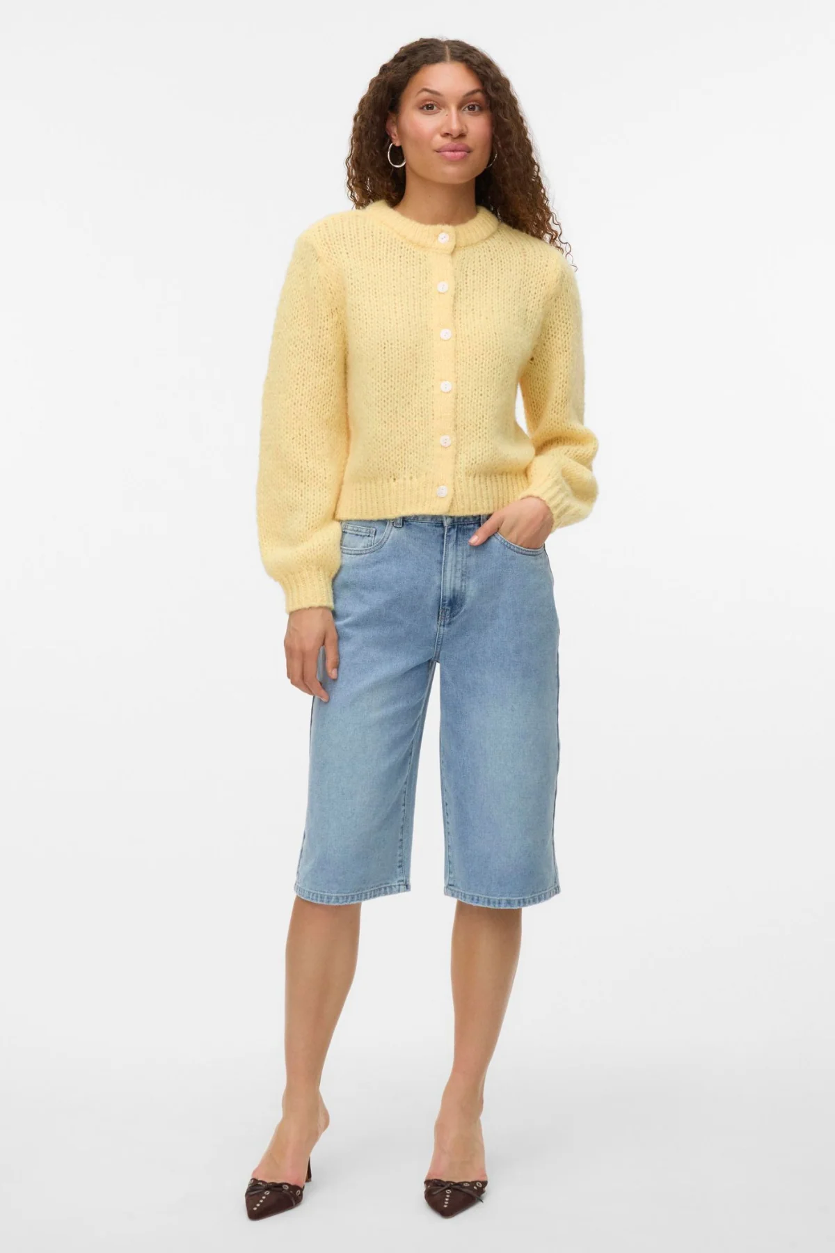 Wilo O -Neck -Strickjacke - blasse Banane - Image 2