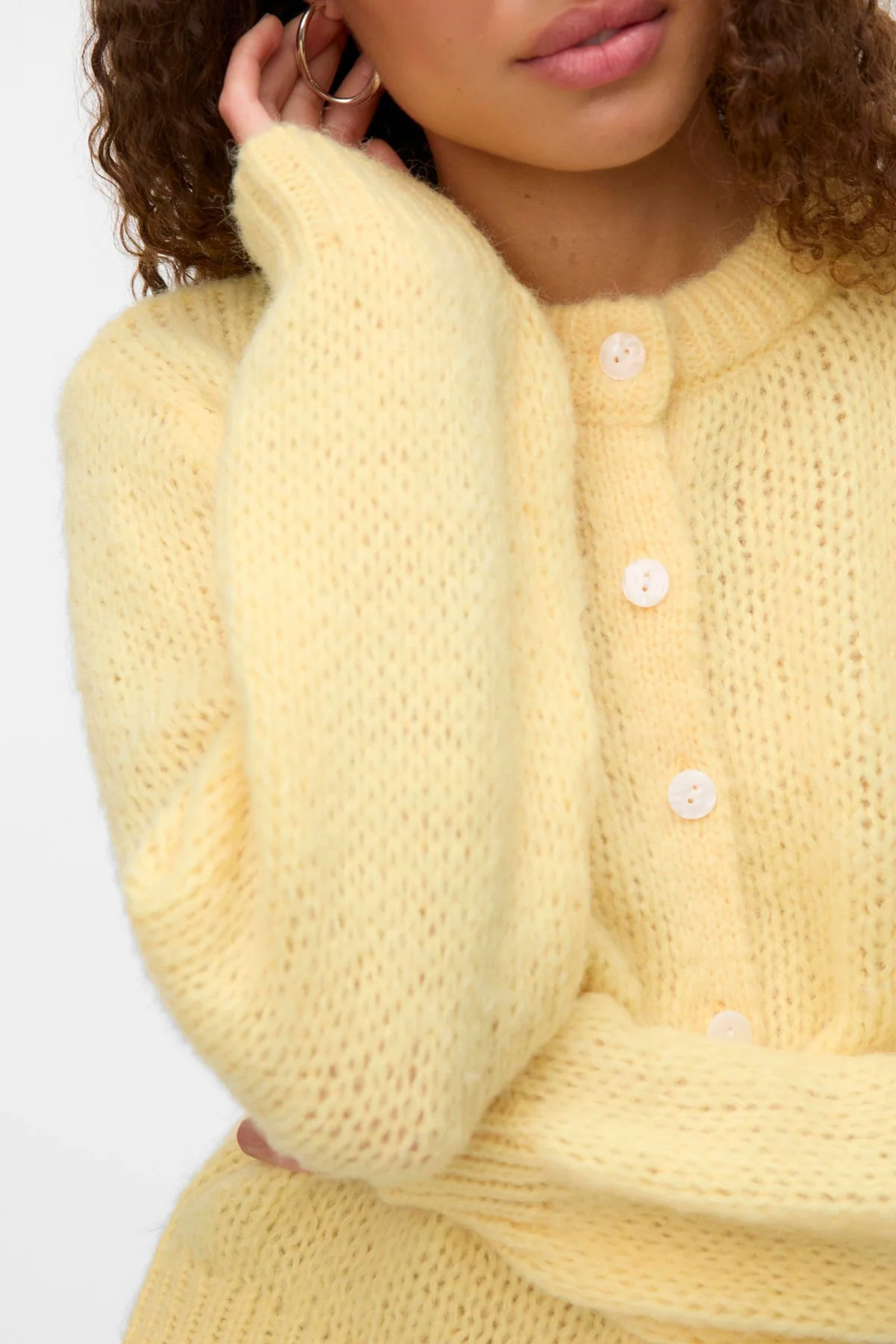 Wilo O -Neck -Strickjacke - blasse Banane - Image 3