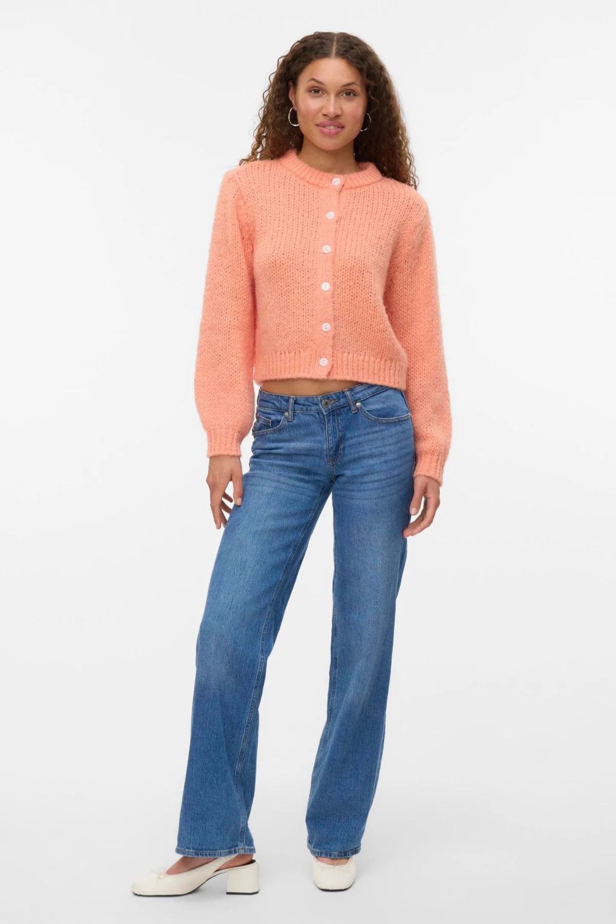 Wilo O -Neck -Strickjacke - Cantaloupe - Image 2