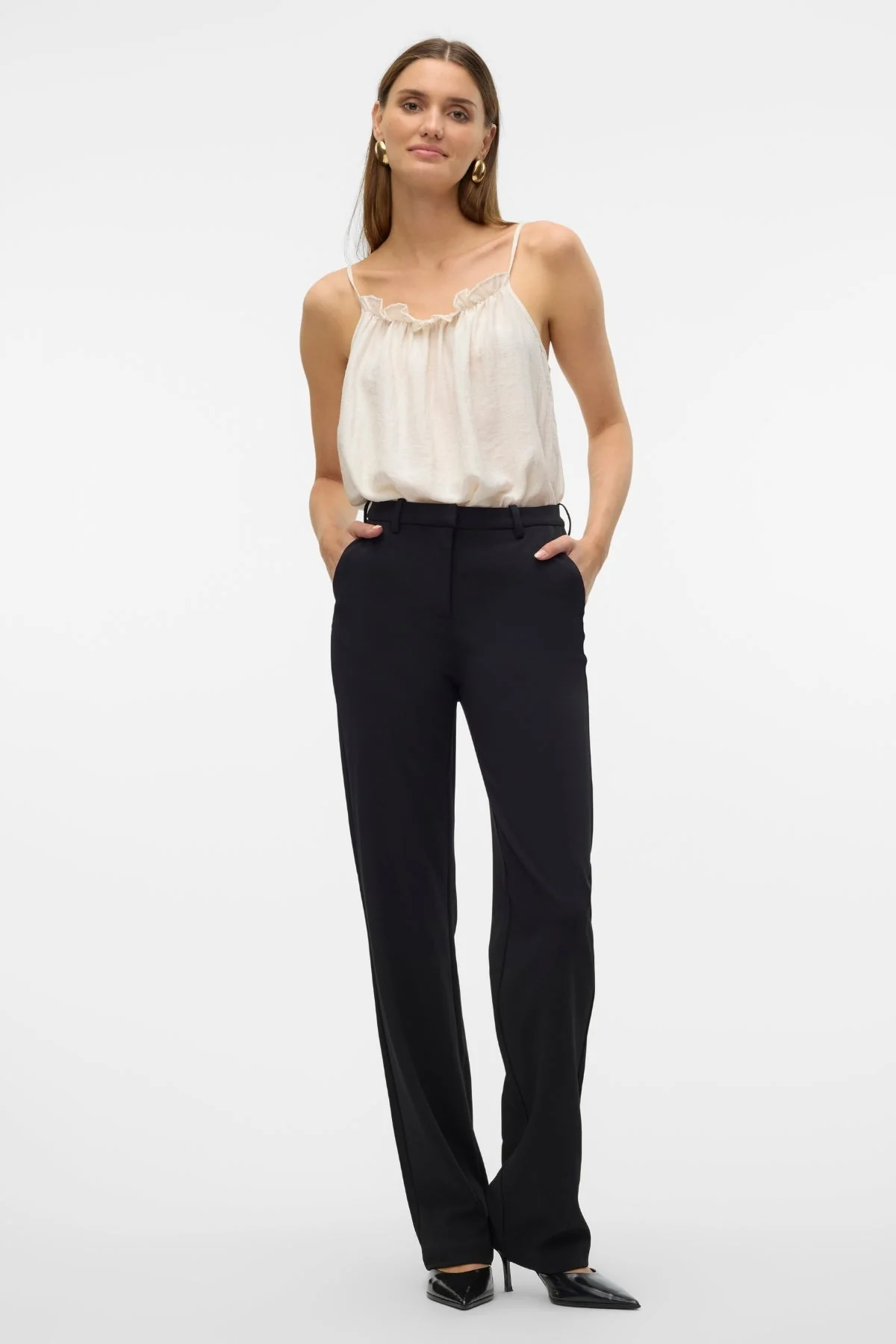 Zamira Slim Gerade Hose - Schwarz - Image 2